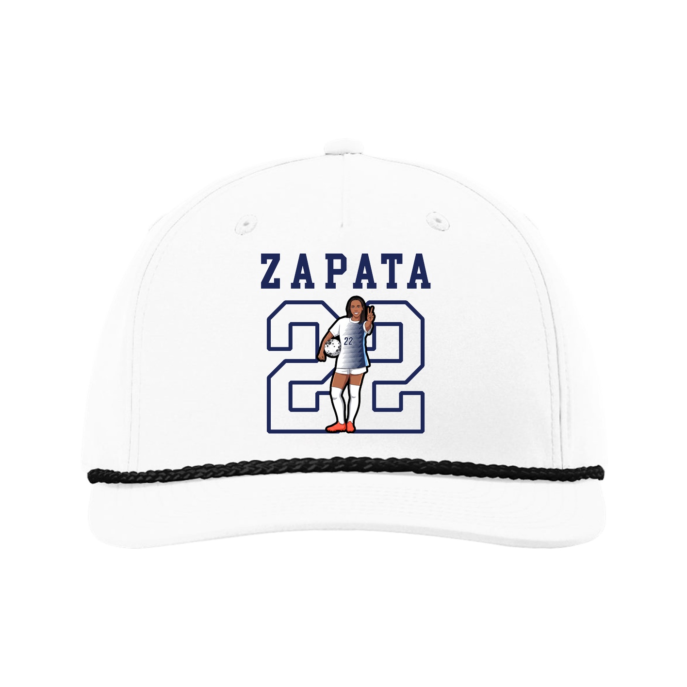 Five-Panel Classic Rope Cap — Shirsey in White