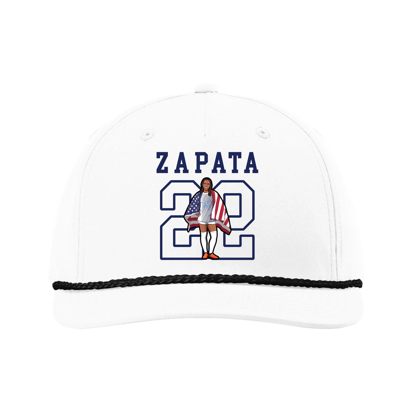 Five-Panel Classic Rope Cap — Shirsey in White