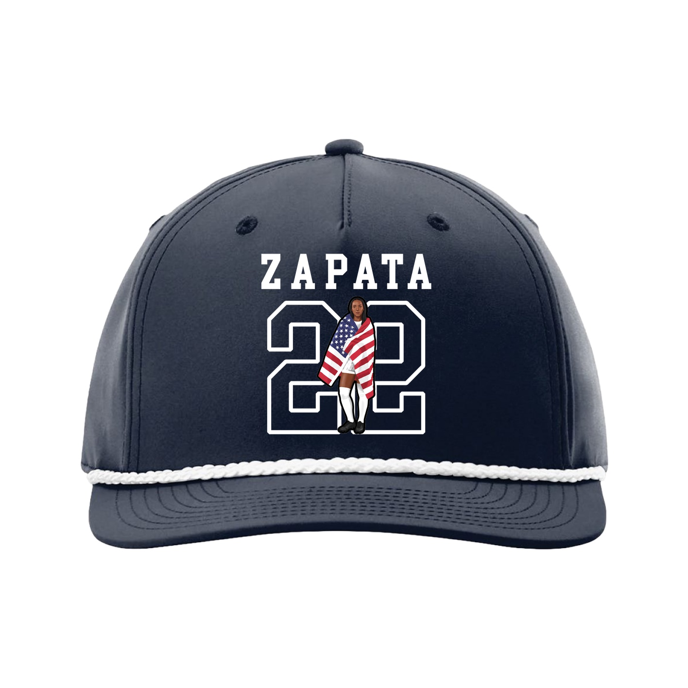 Five-Panel Classic Rope Cap — Shirsey in Navy