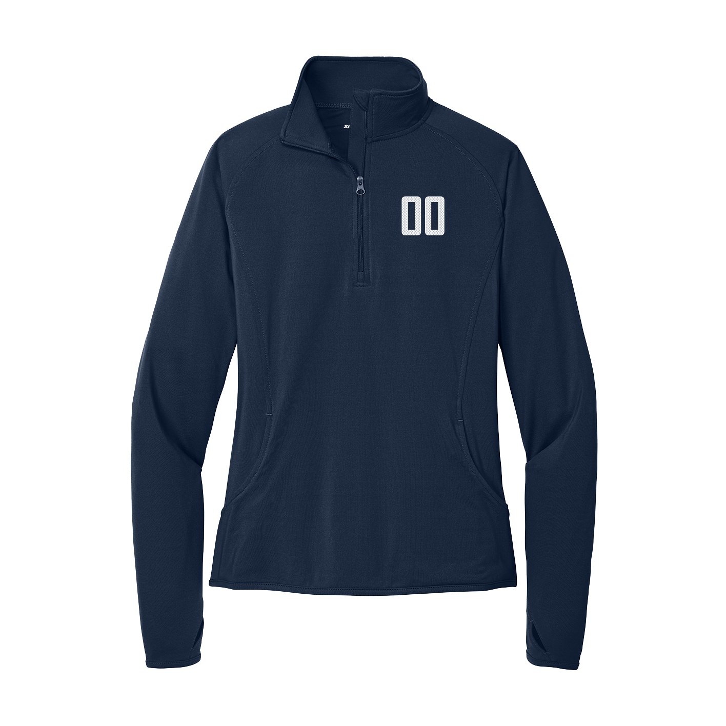Women's Q-Zip Pullover — Front Shirsy in Navy