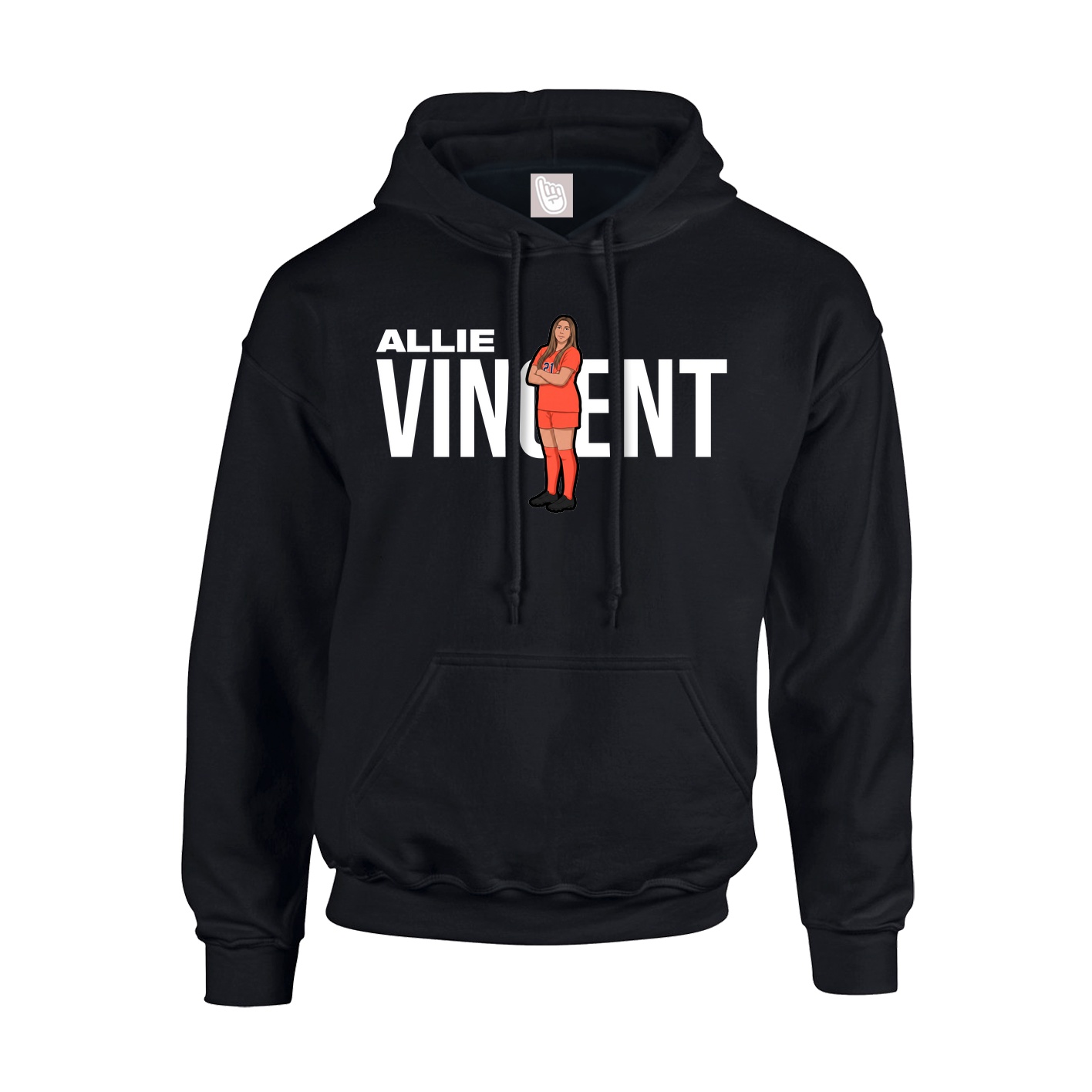 Hoodie — Player Name in Black