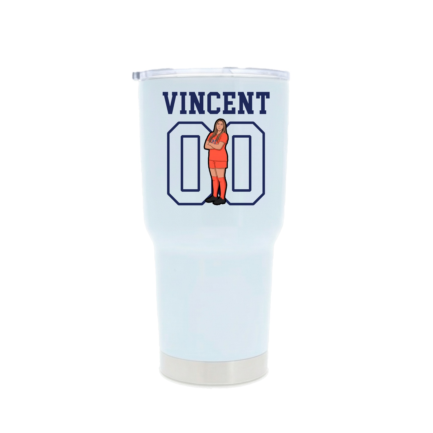 30oz Stainless Steel Tumbler — Shirsey in White