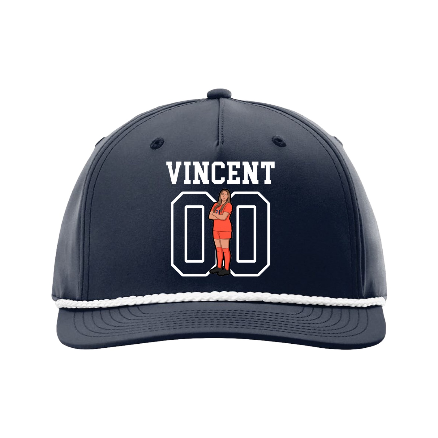 Five-Panel Classic Rope Cap — Shirsey in Navy