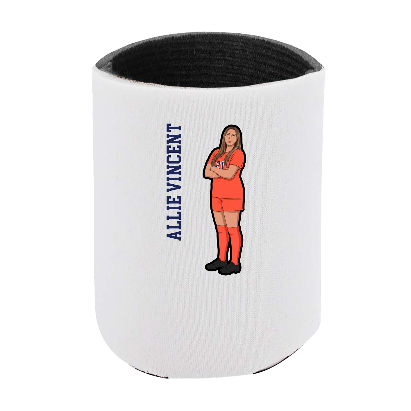 Can Holder — Name Vertical in White