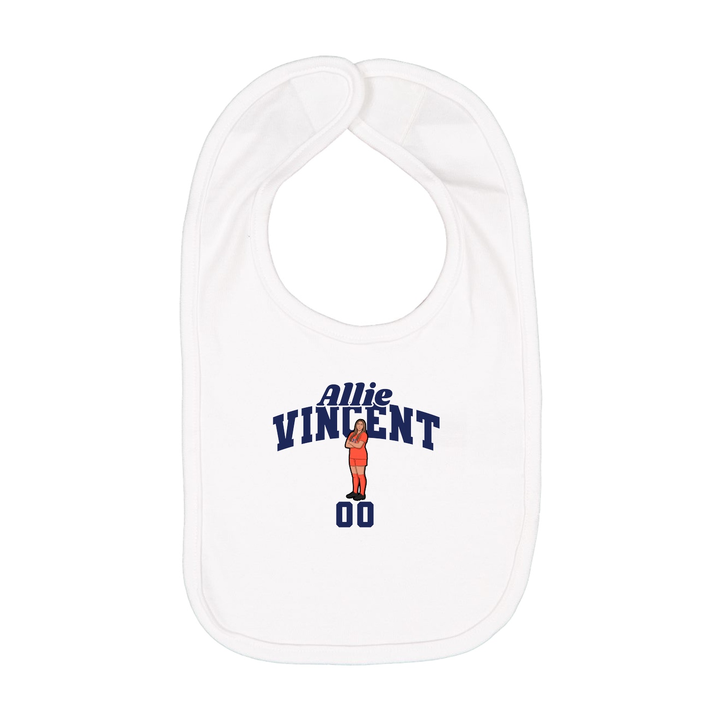 Infant Bib — Signature Arch in White