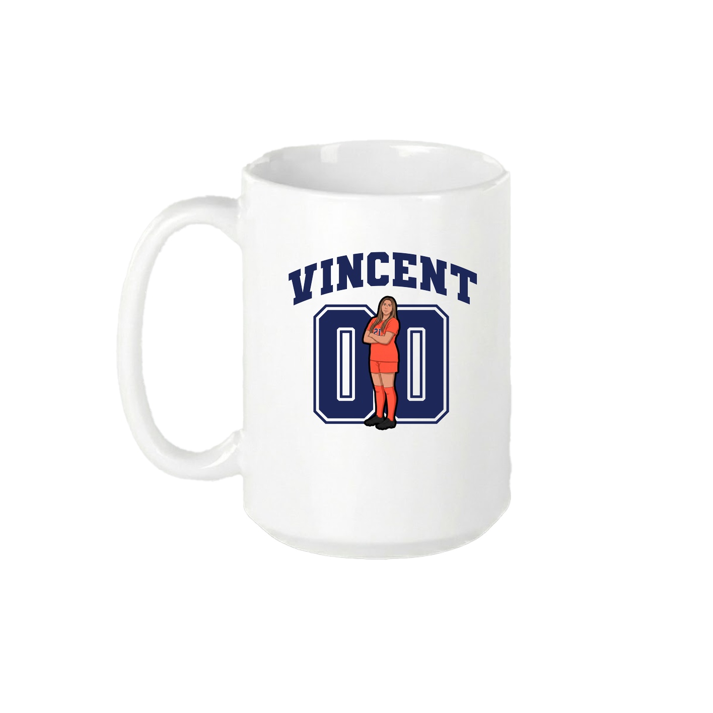 15oz Coffee Mug — Number in White