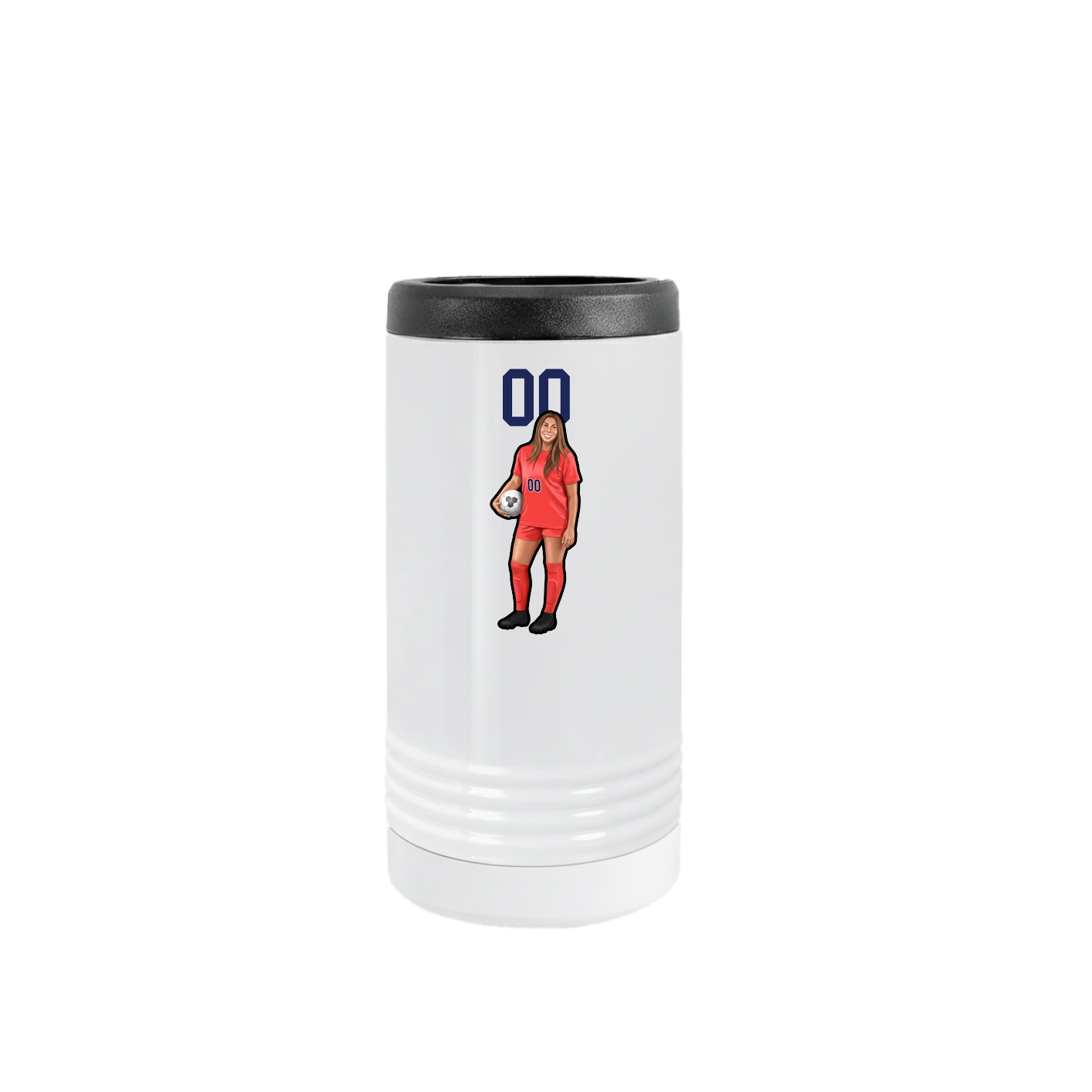 Slim Beverage Holder — Number Top in White