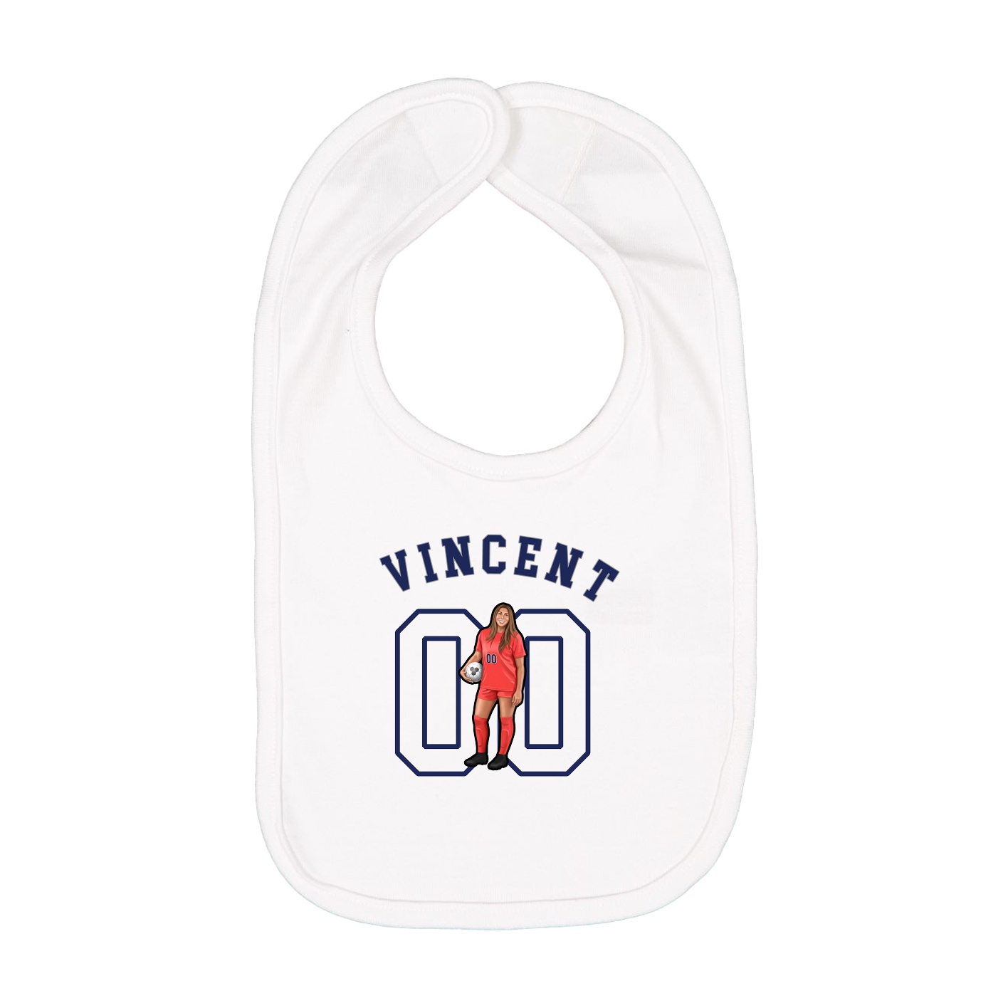 Infant Bib — Shirsey Arch in White