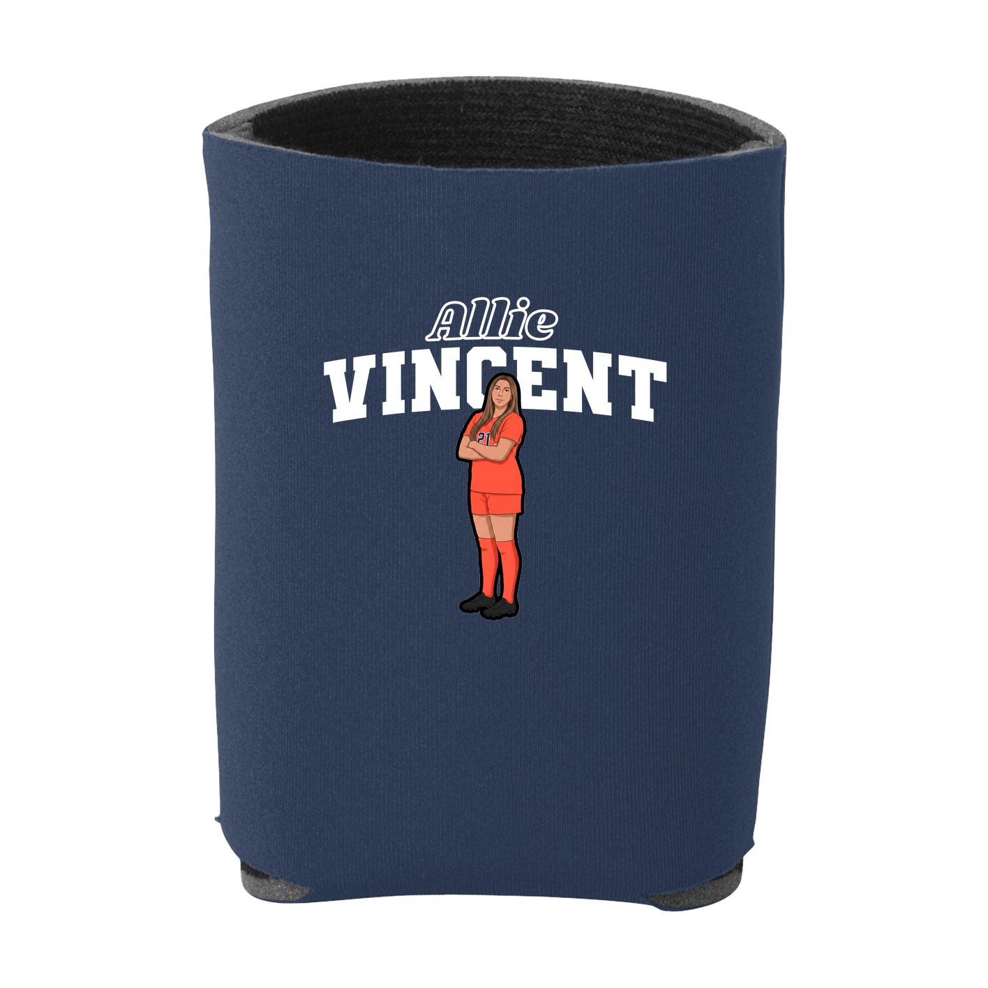 Can Holder — Name Arch in Navy