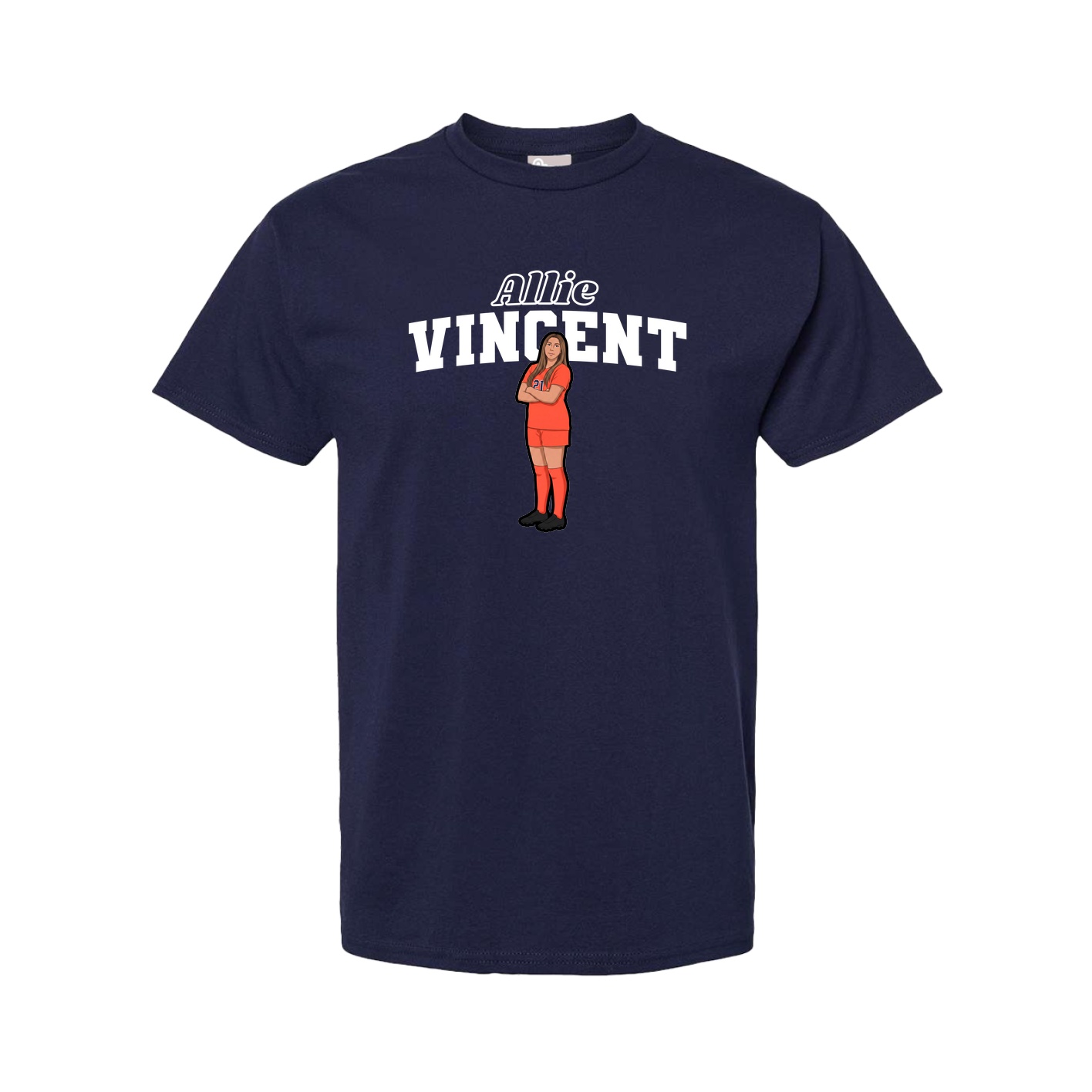 Tee — Name Arch in Navy