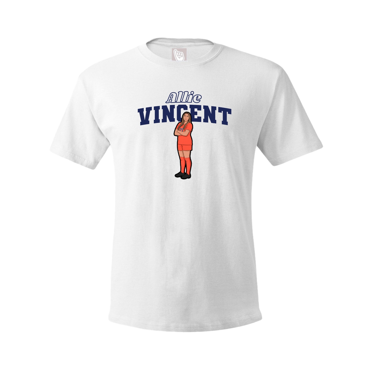 Youth Tee — Name Arch in White
