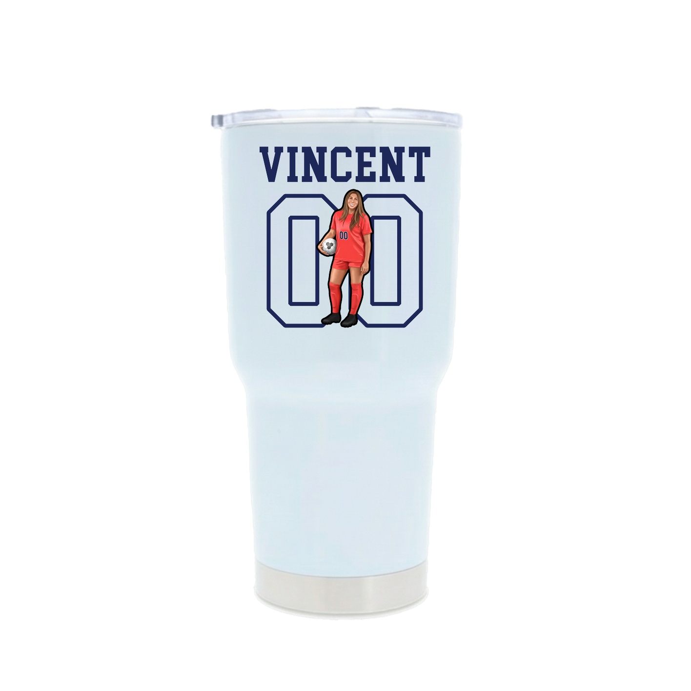 30oz Stainless Steel Tumbler — Shirsey in White