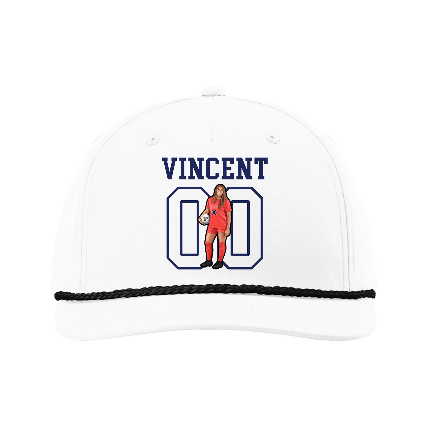 Five-Panel Classic Rope Cap — Shirsey in White