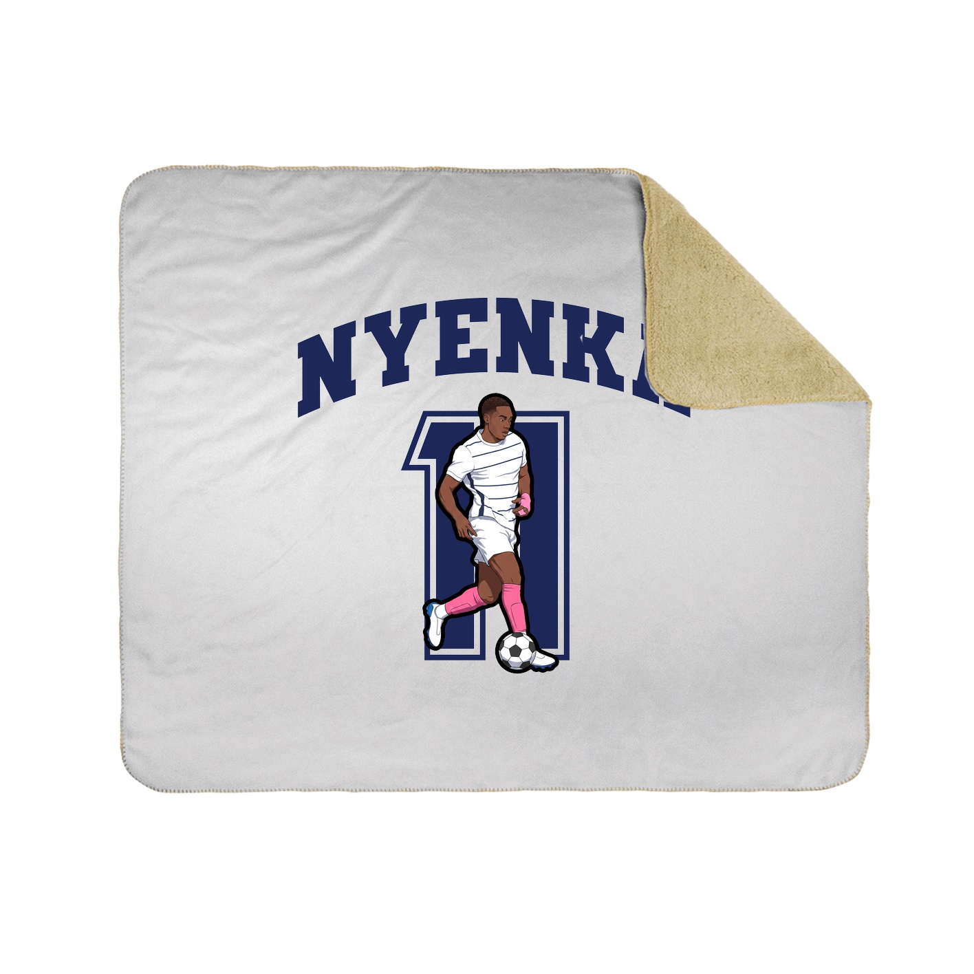 Throw Blanket — Number in White