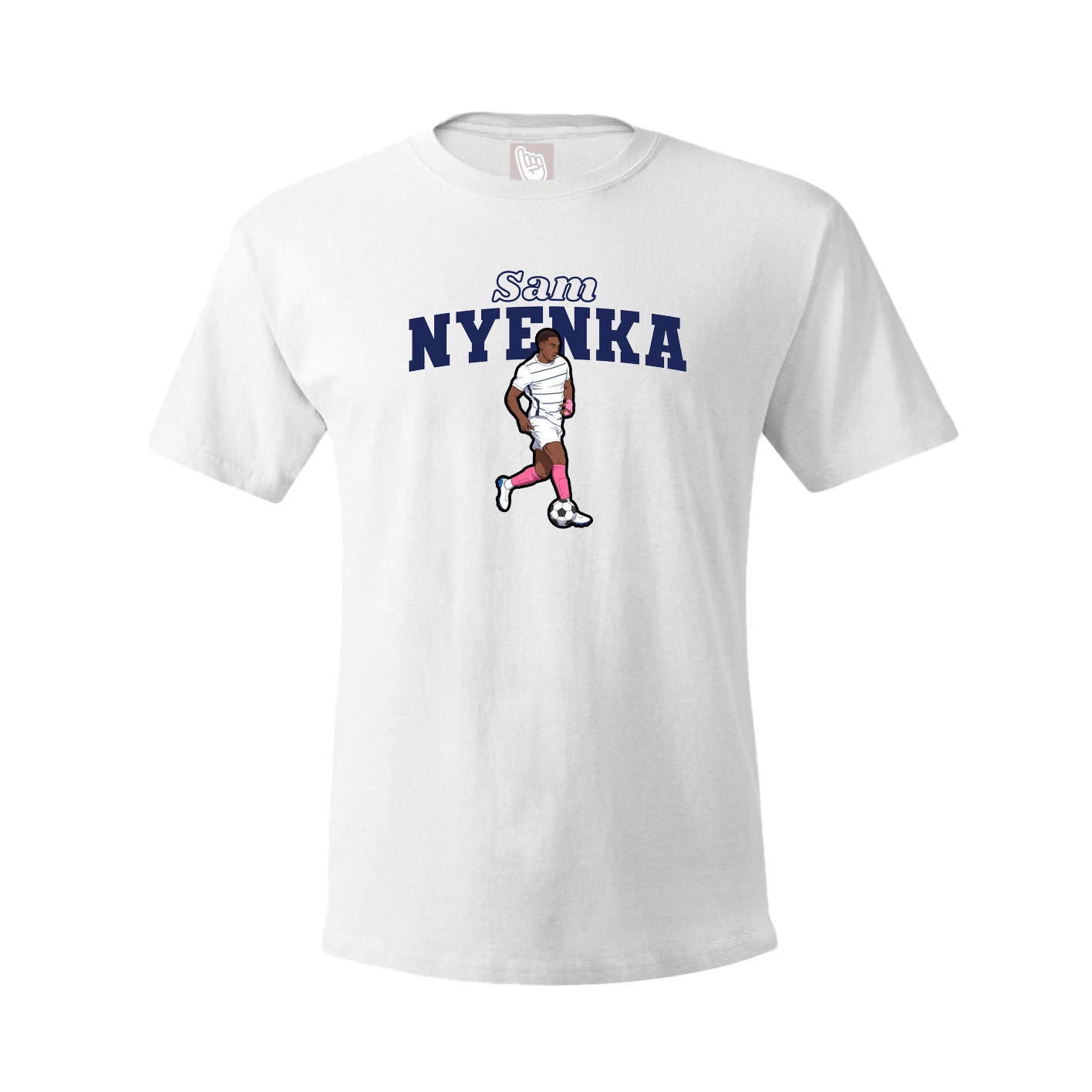 Youth Tee — Name Arch in White