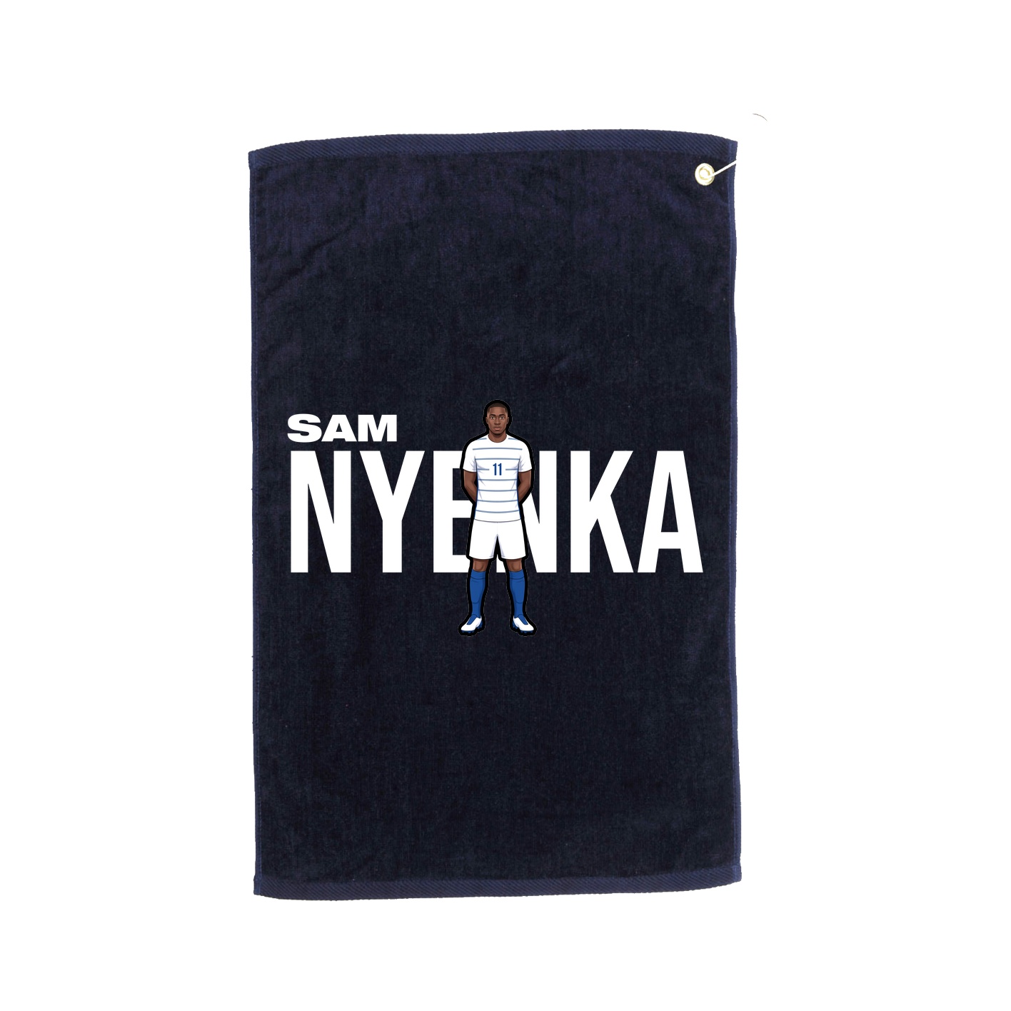 Golf Towel — Player Name in Navy
