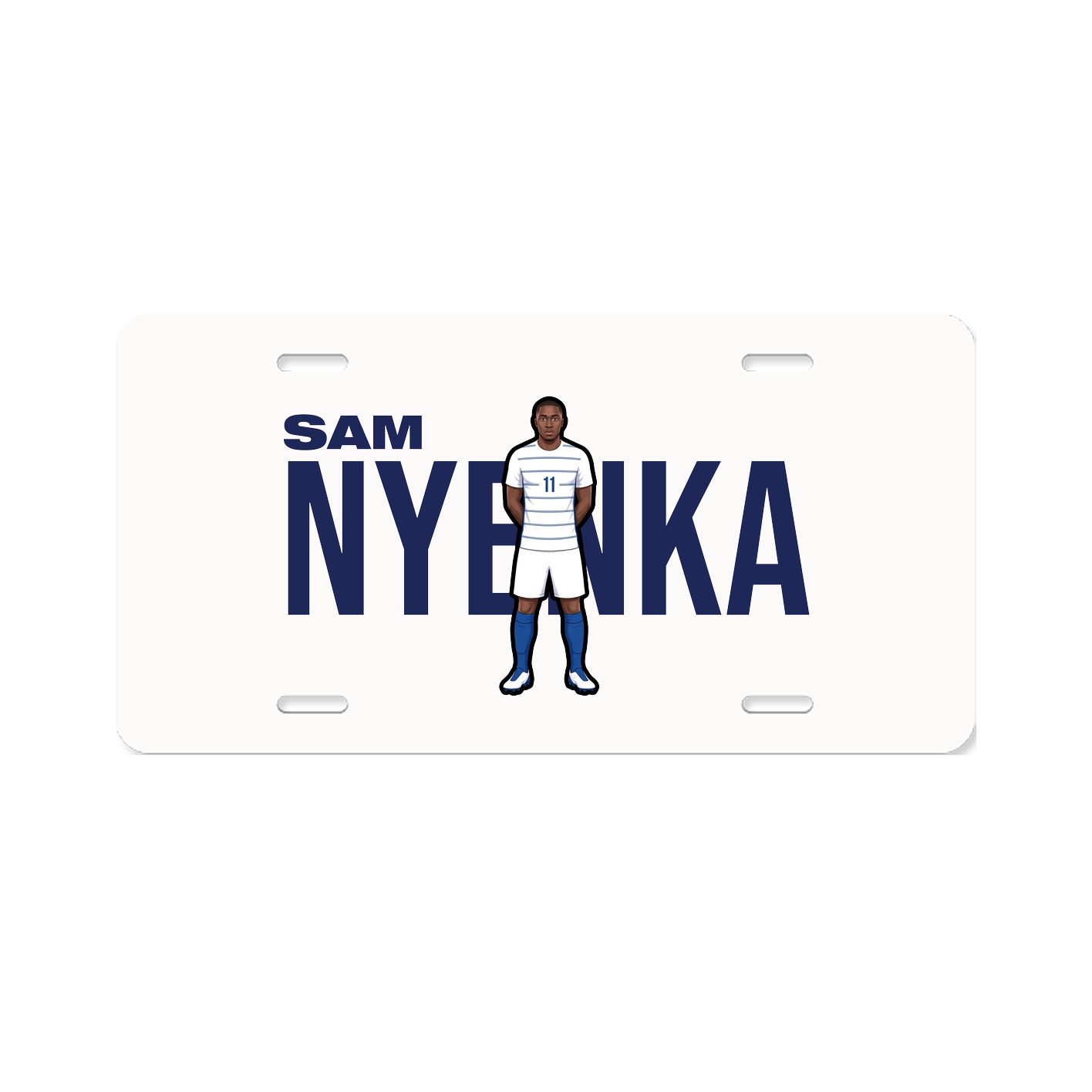 License Plate — Player Name in Classic