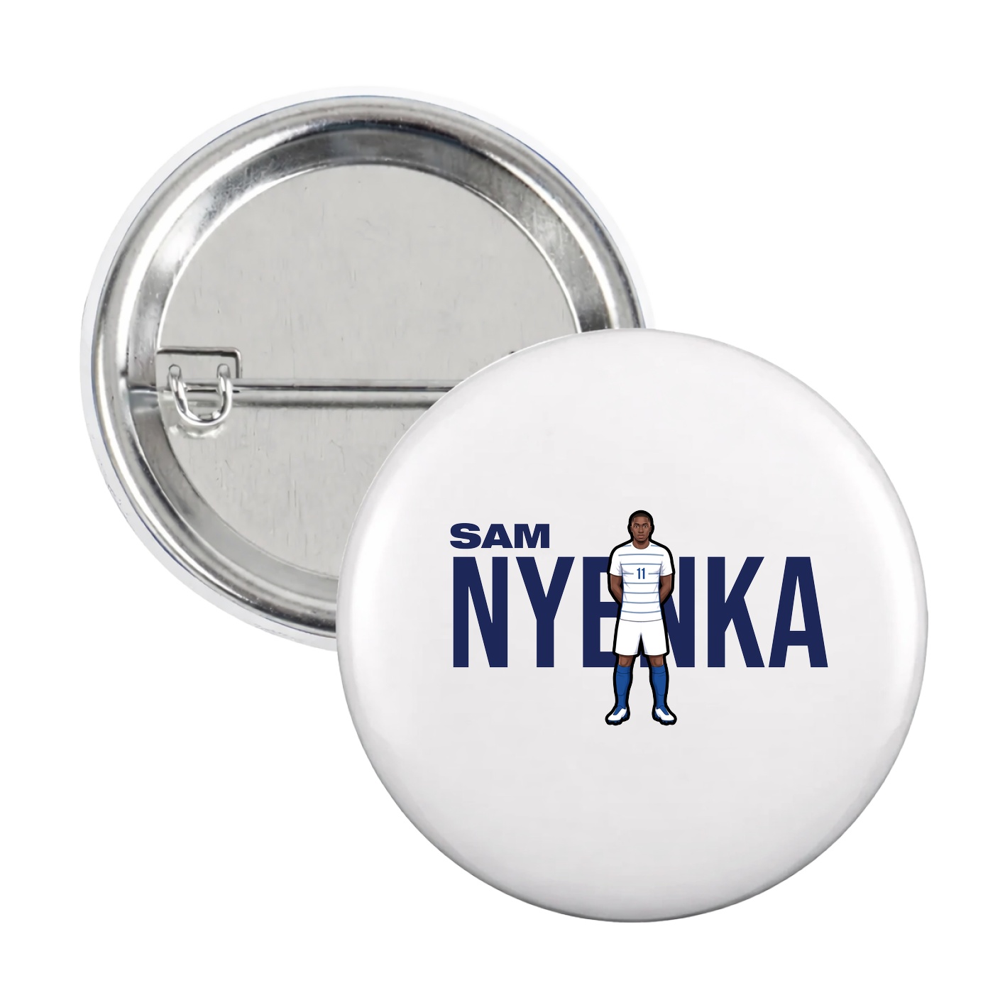 Game Day Button — Player Name in White