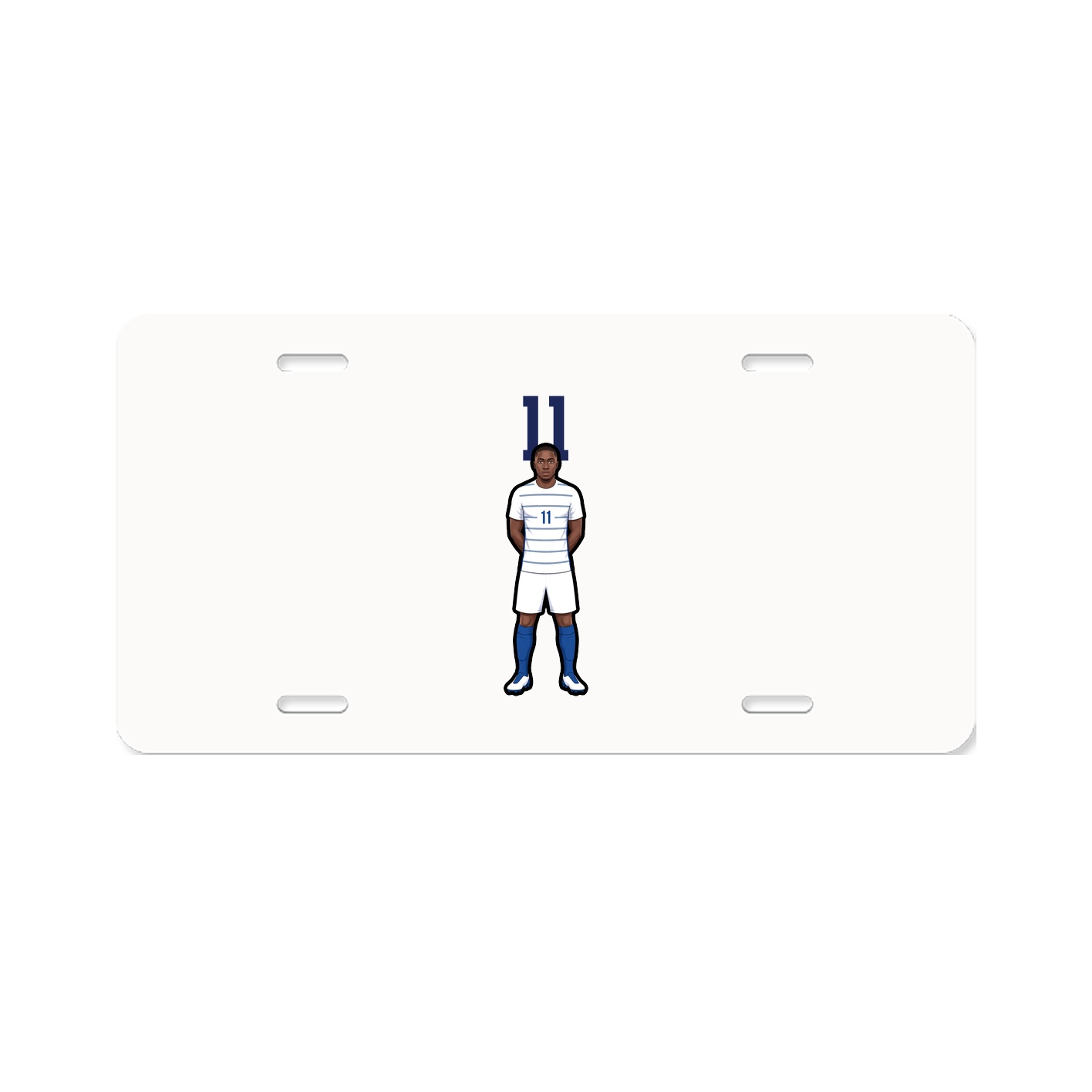 License Plate — Number Top in Classic