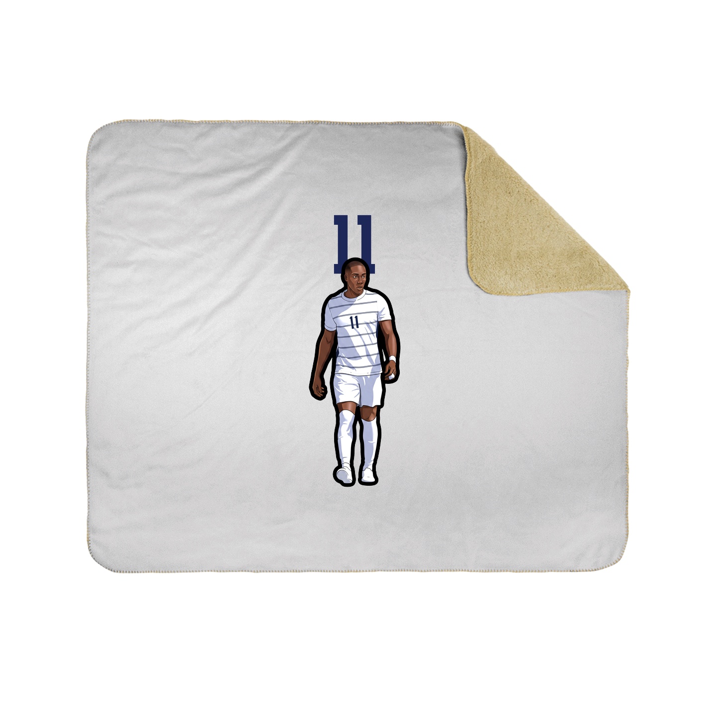 Throw Blanket — Number Top in White