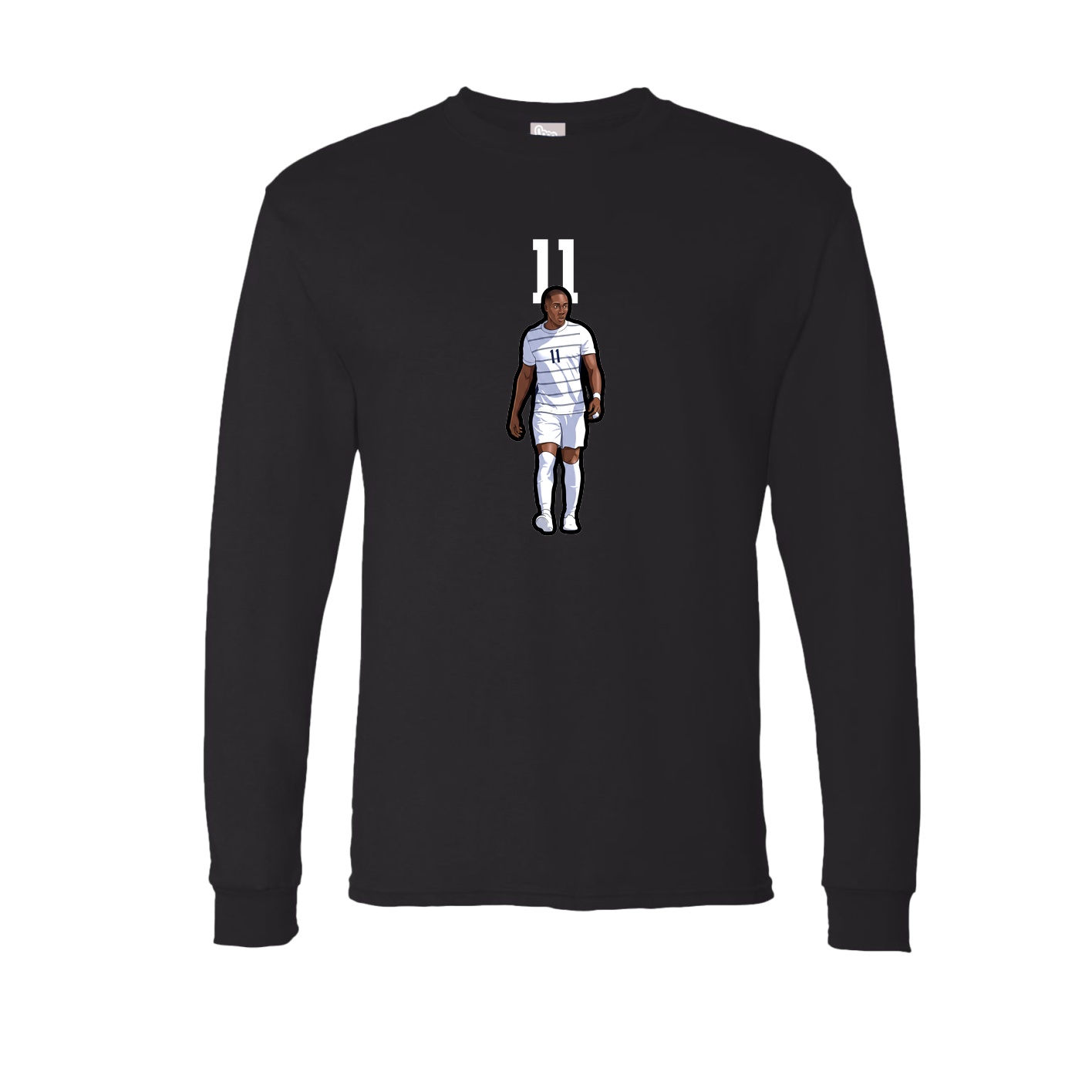 Long Sleeve Tee — Number Top in Black