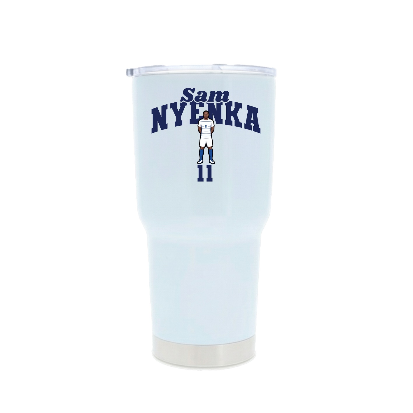 30oz Stainless Steel Tumbler — Signature Arch in White
