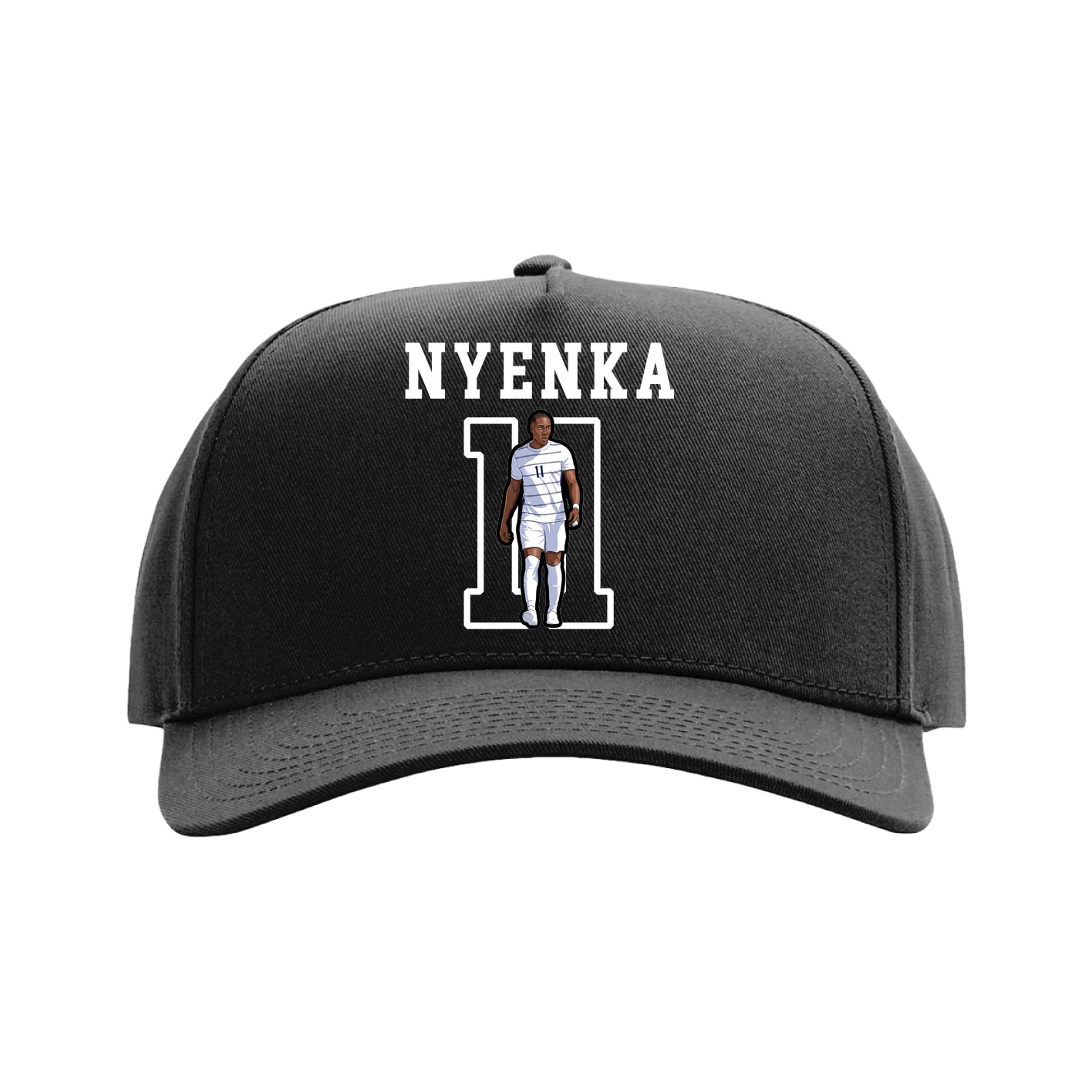 Full Fabric Five-Panel Champ Cap — Shirsey in Black