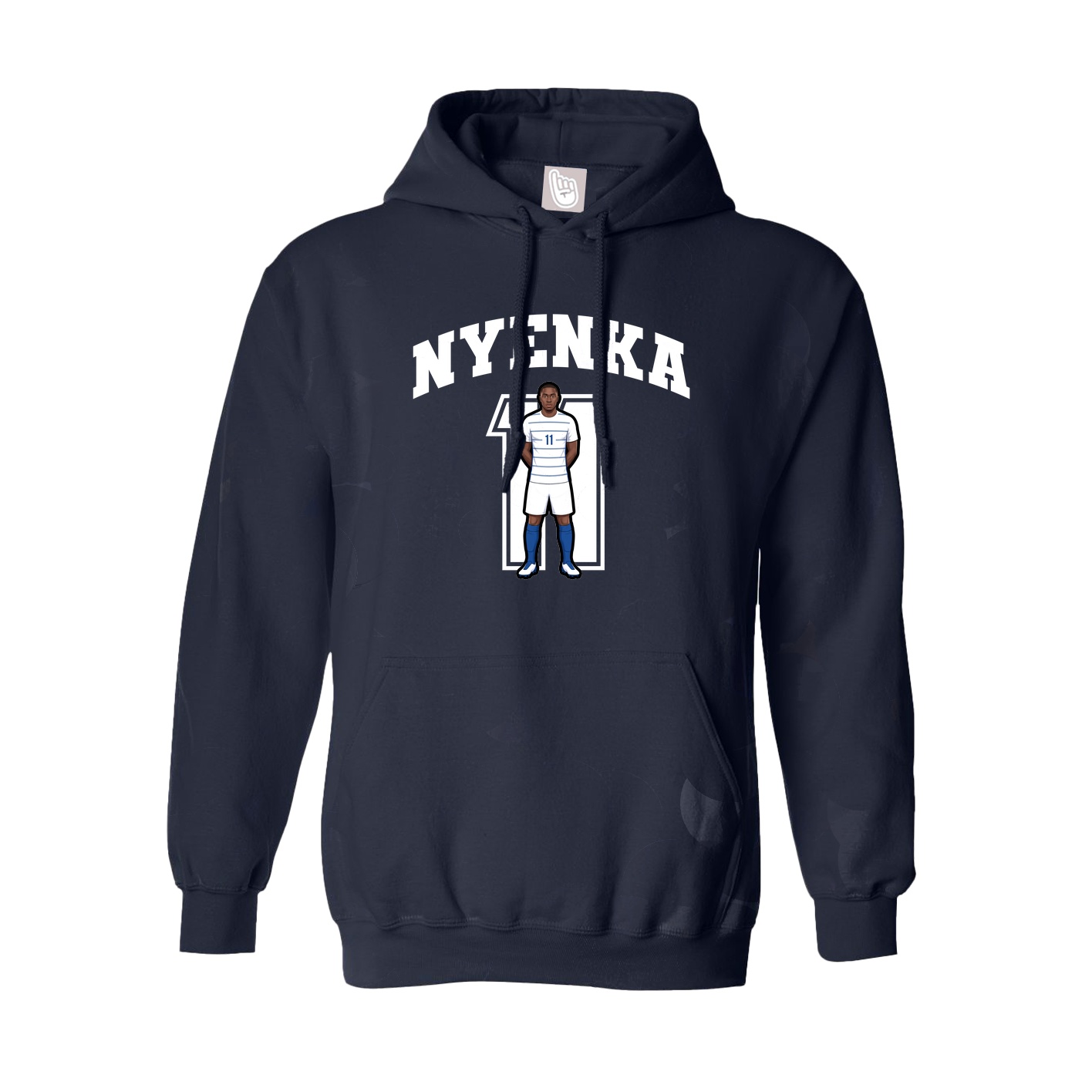 Hoodie — Number in Navy
