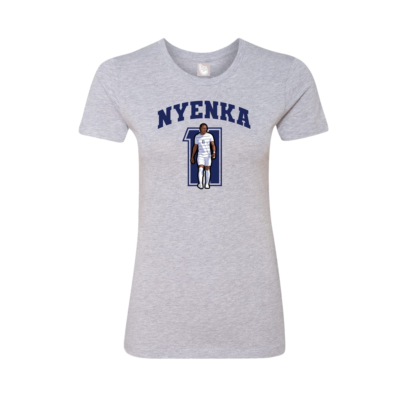 Fitted Women's Tee — Number in Grey