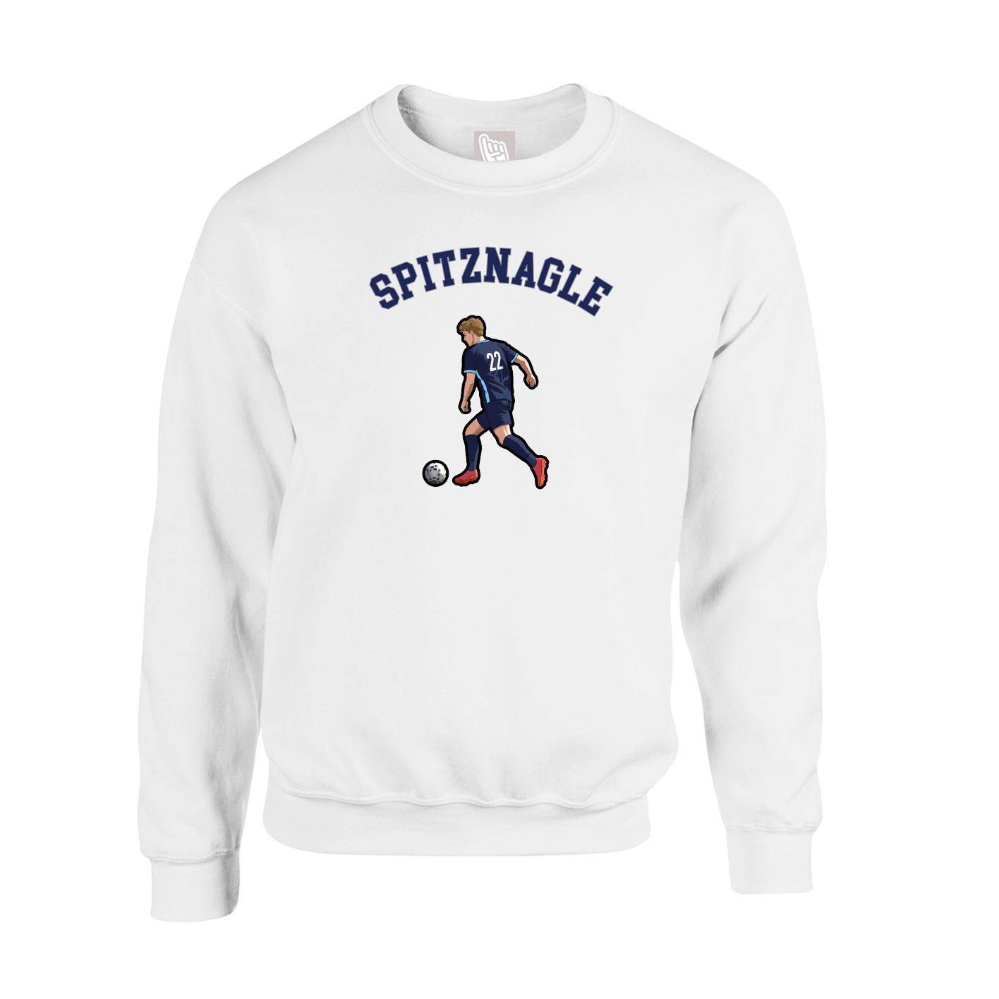 Fleece Crew — Shirsey Arch in White