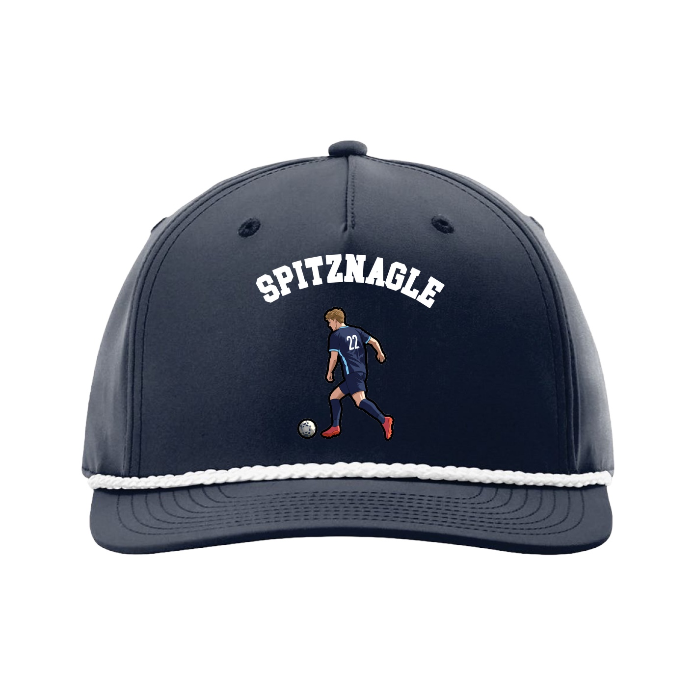 Five-Panel Classic Rope Cap — Shirsey Arch in Navy