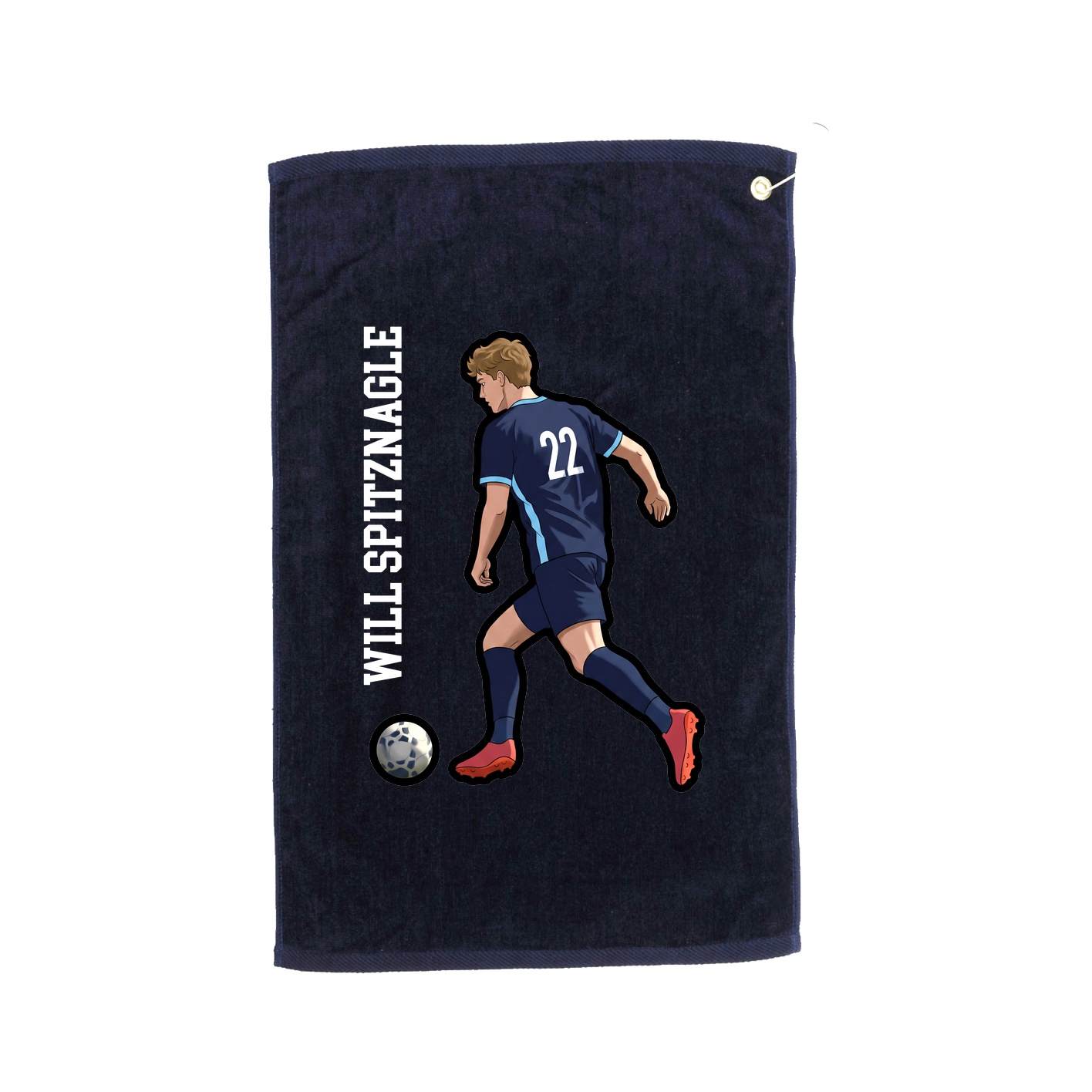 Golf Towel — Name Vertical in Navy