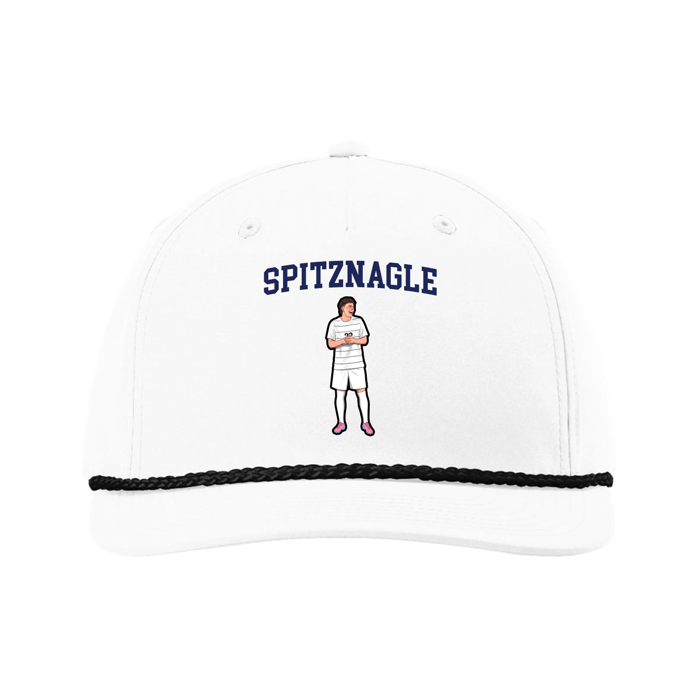 Five-Panel Classic Rope Cap — Shirsey in White