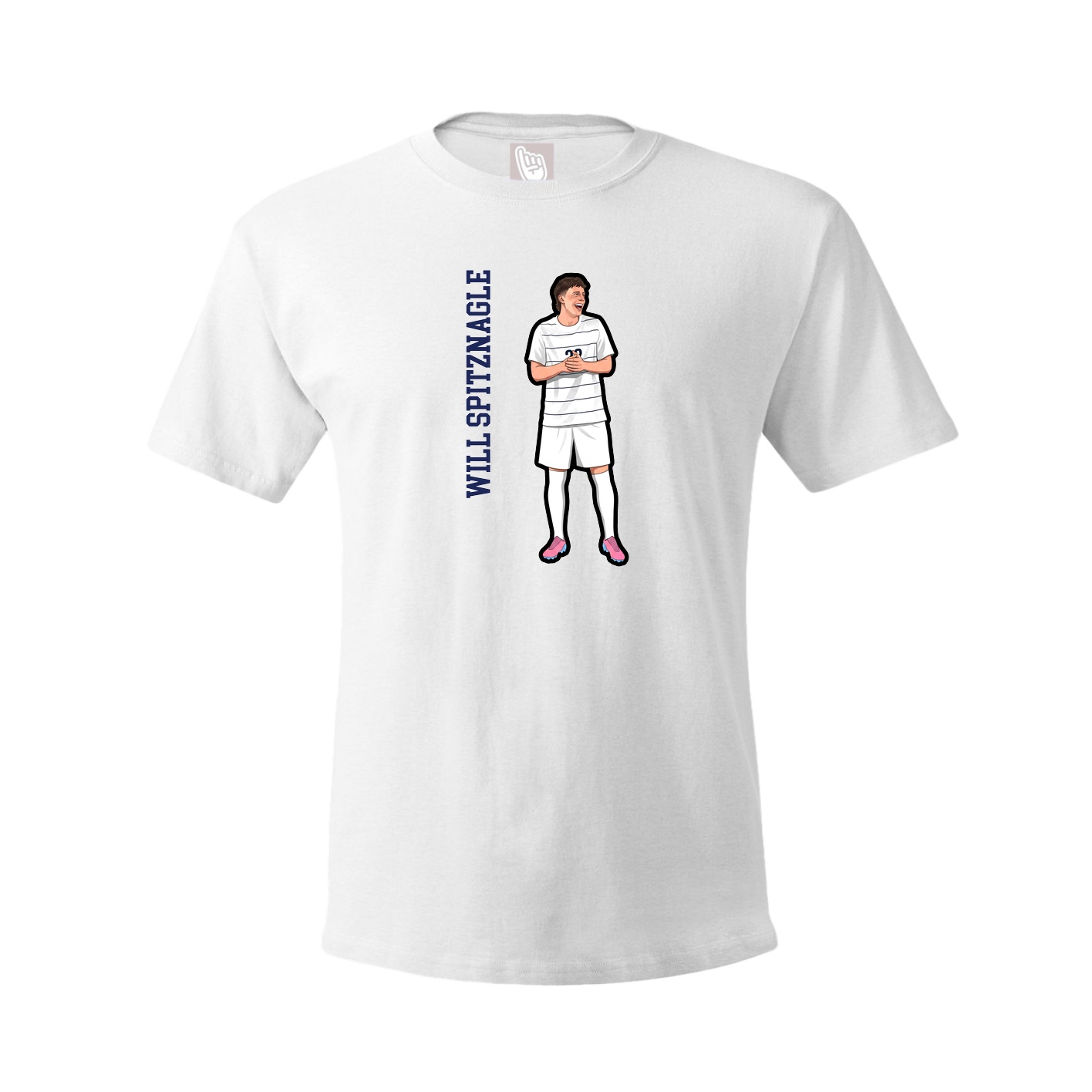 Youth Tee — Name Vertical in White