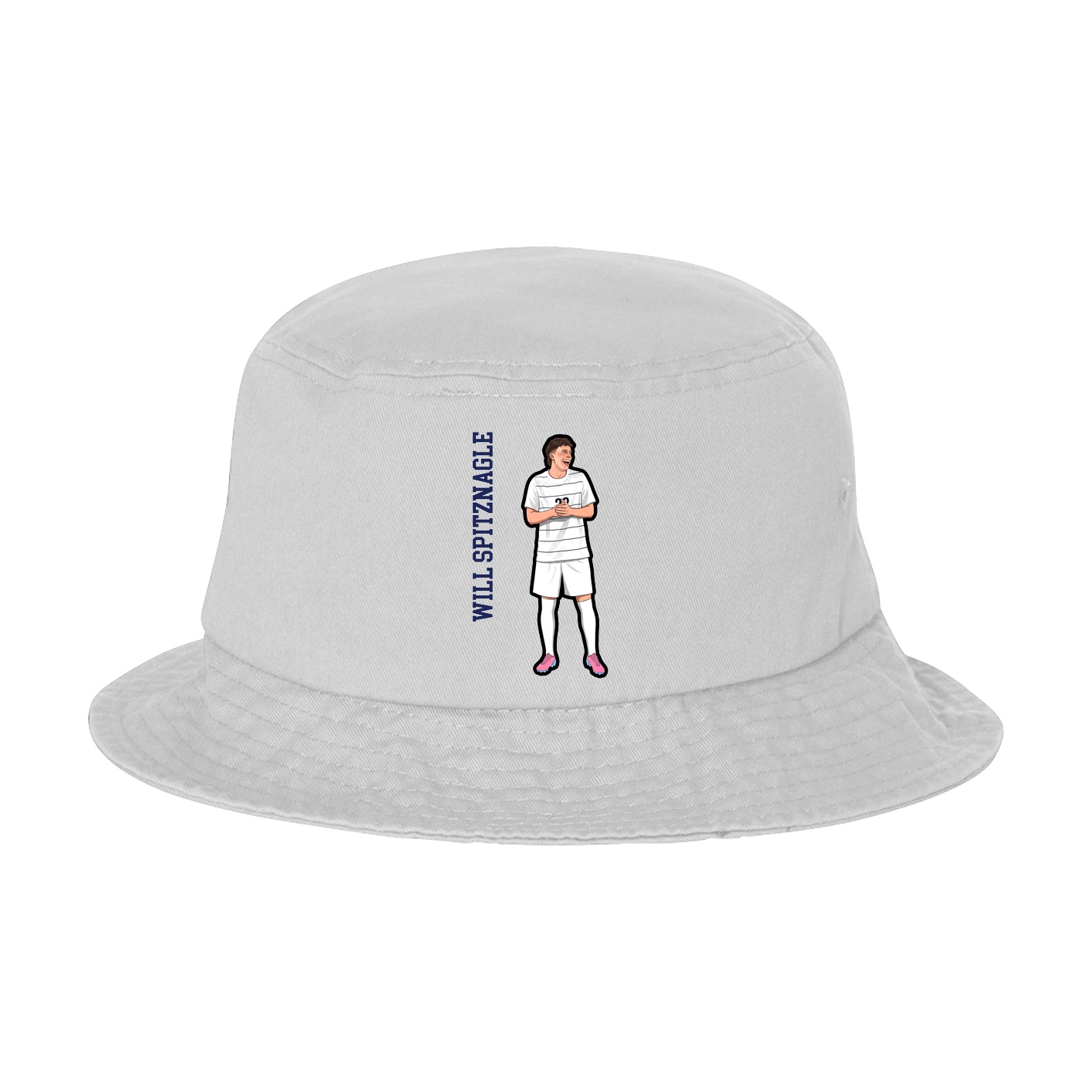 Bucket Cap — Name Vertical in White