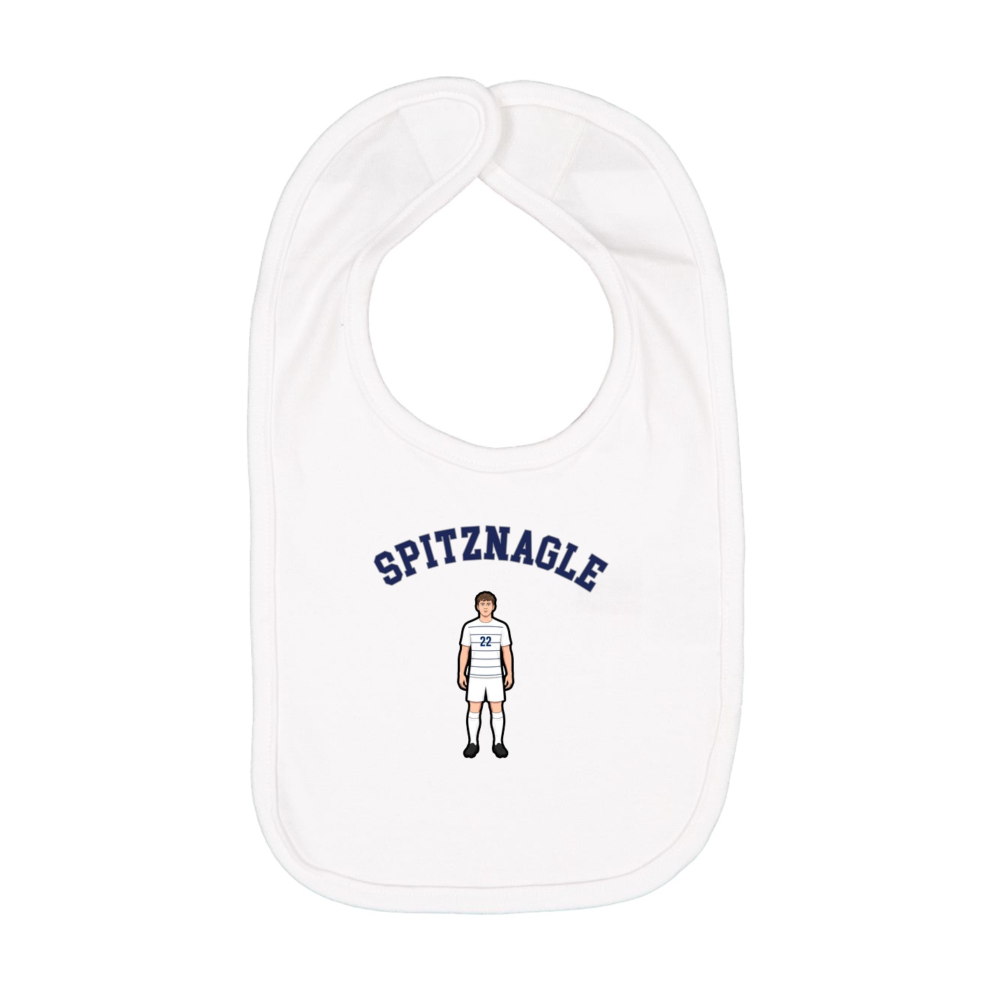 Infant Bib — Shirsey Arch in White