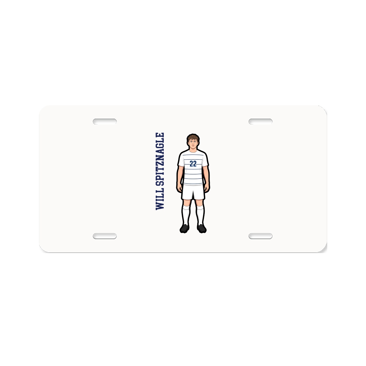 License Plate — Name Vertical in Classic