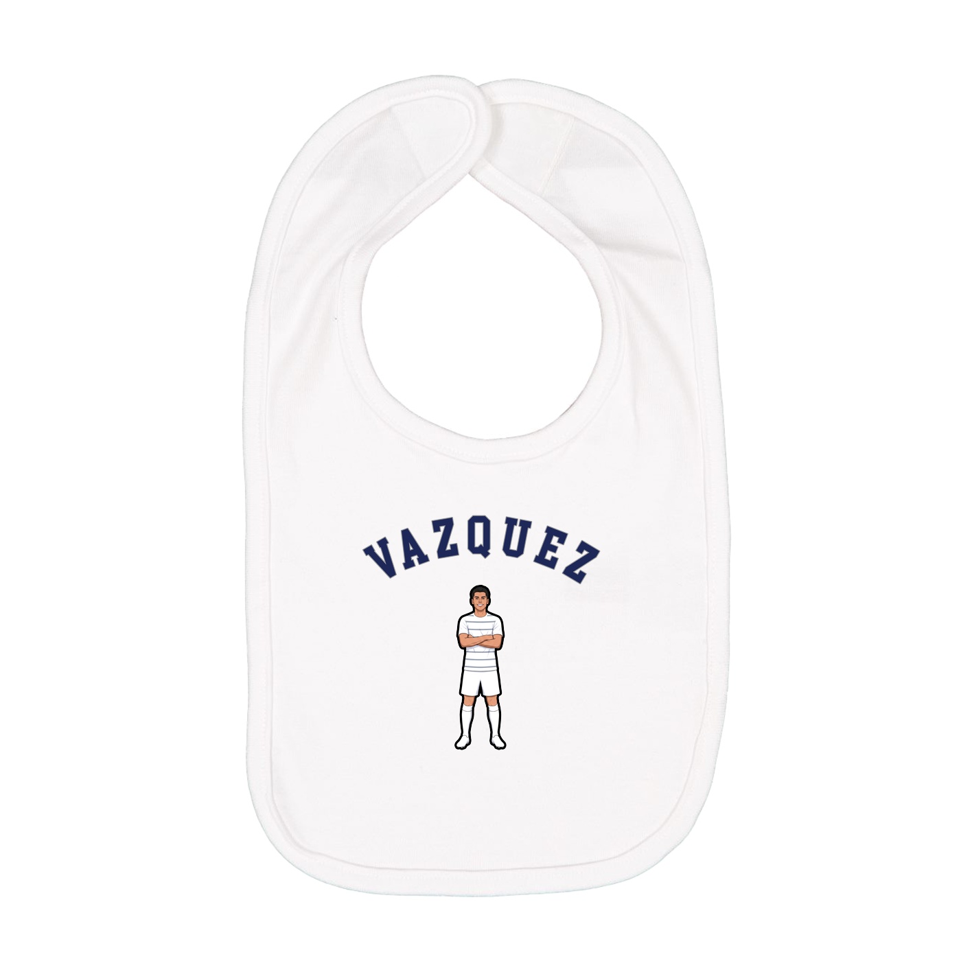 Infant Bib — Shirsey Arch in White