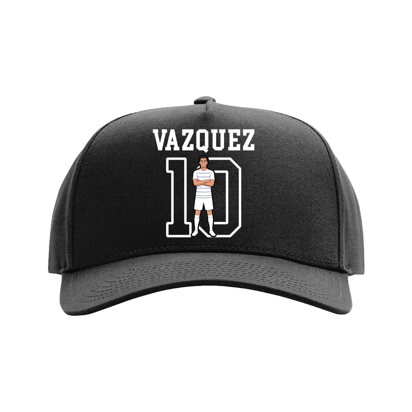 Full Fabric Five-Panel Champ Cap — Shirsey in Black