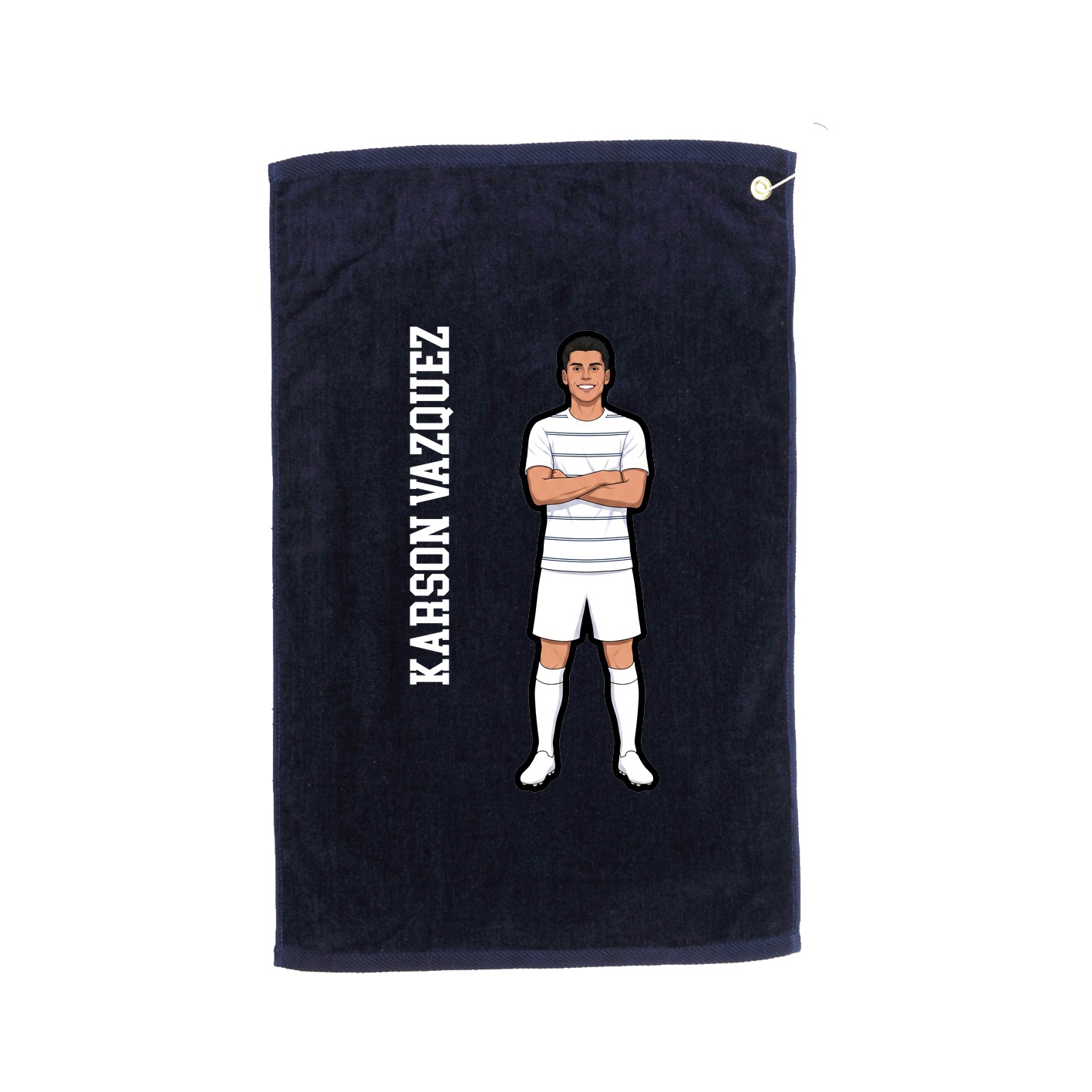 Golf Towel — Name Vertical in Navy