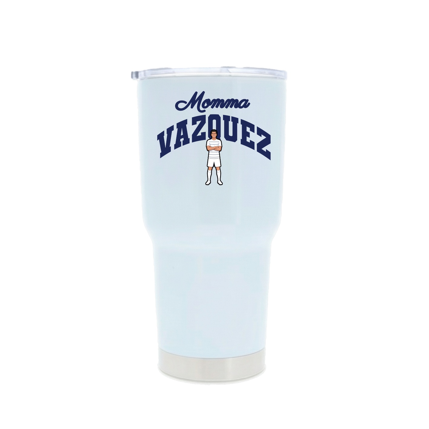 30oz Stainless Steel Tumbler — Mothers Day Arch in White