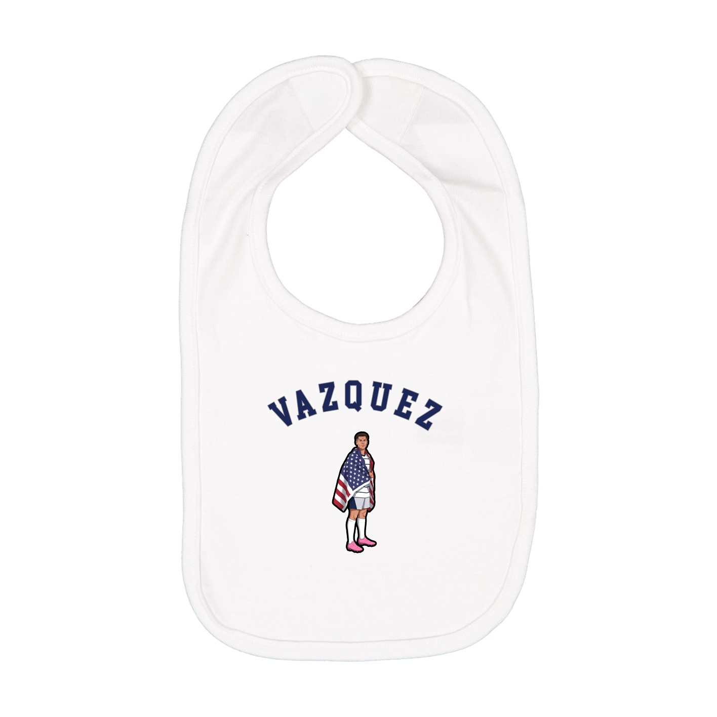 Infant Bib — Shirsey Arch in White