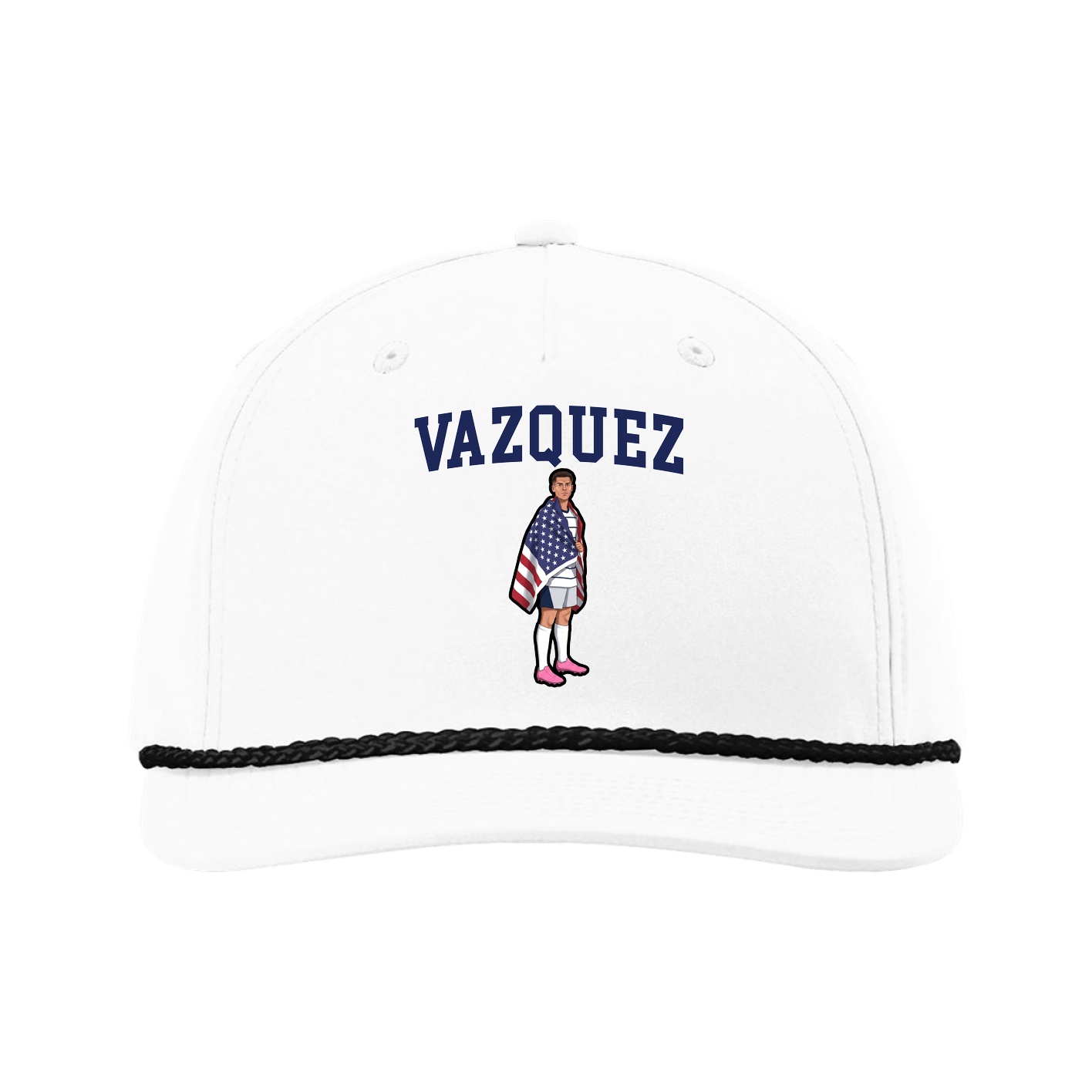Five-Panel Classic Rope Cap — Shirsey in White