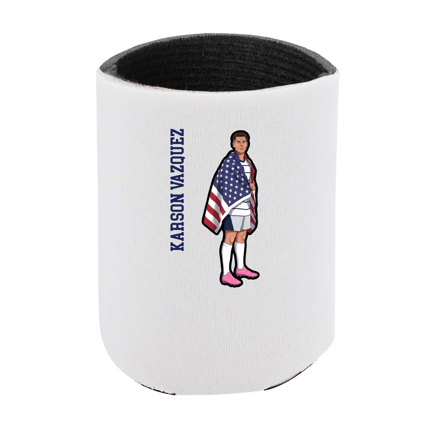 Can Holder — Name Vertical in White