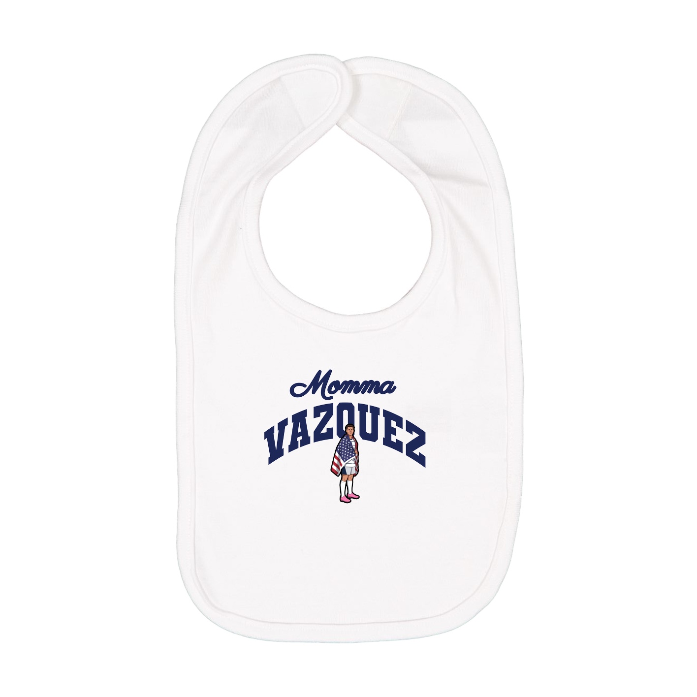Infant Bib — Mothers Day Arch in White