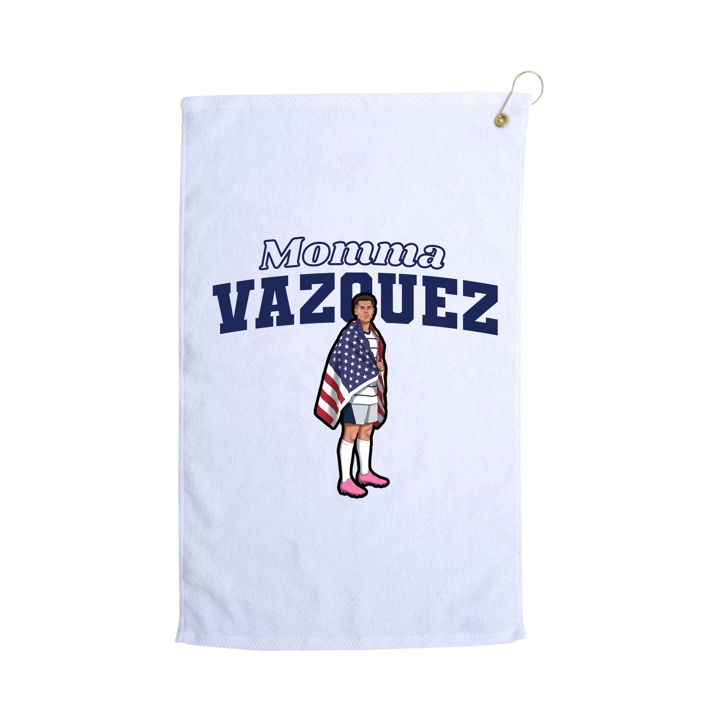 Golf Towel — Mothers Day Block in White