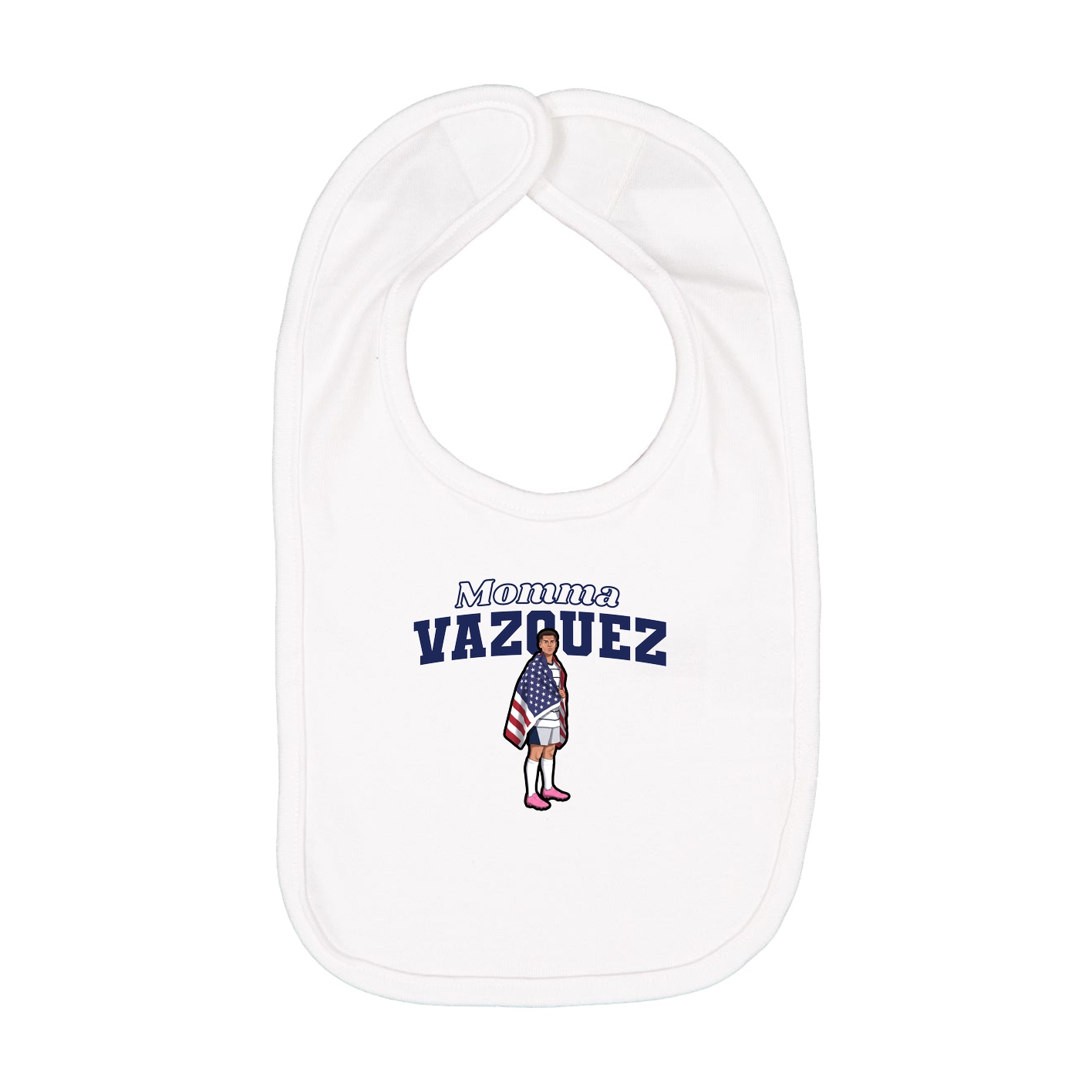 Infant Bib — Mothers Day Block in White