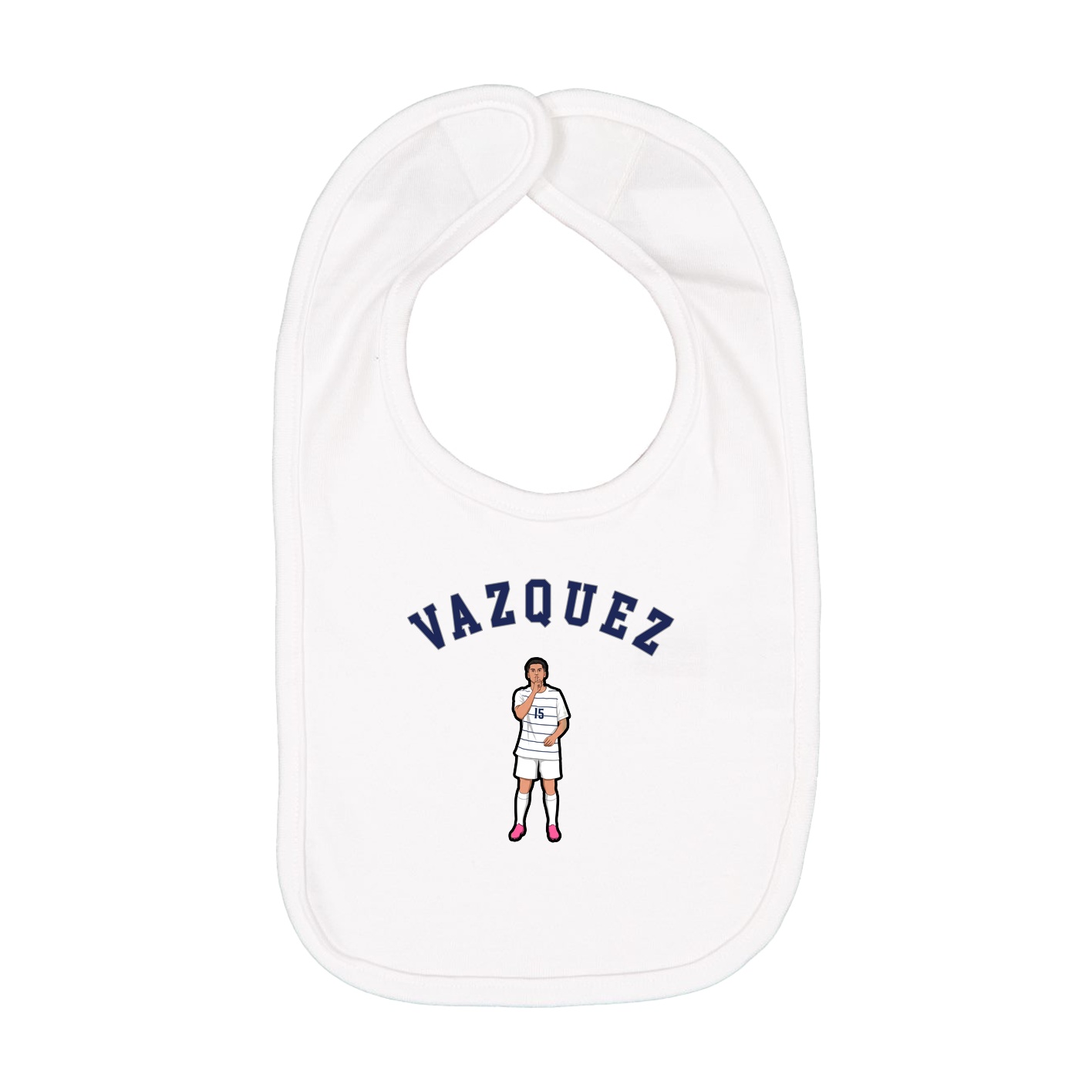 Infant Bib — Shirsey Arch in White