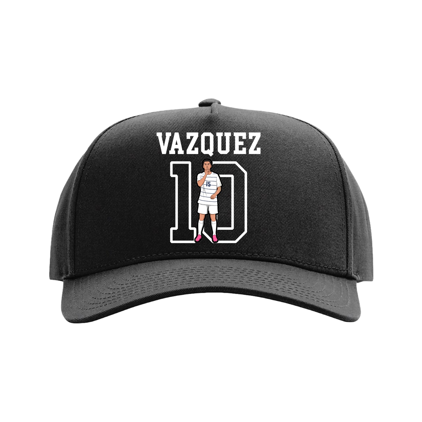 Full Fabric Five-Panel Champ Cap — Shirsey in Black