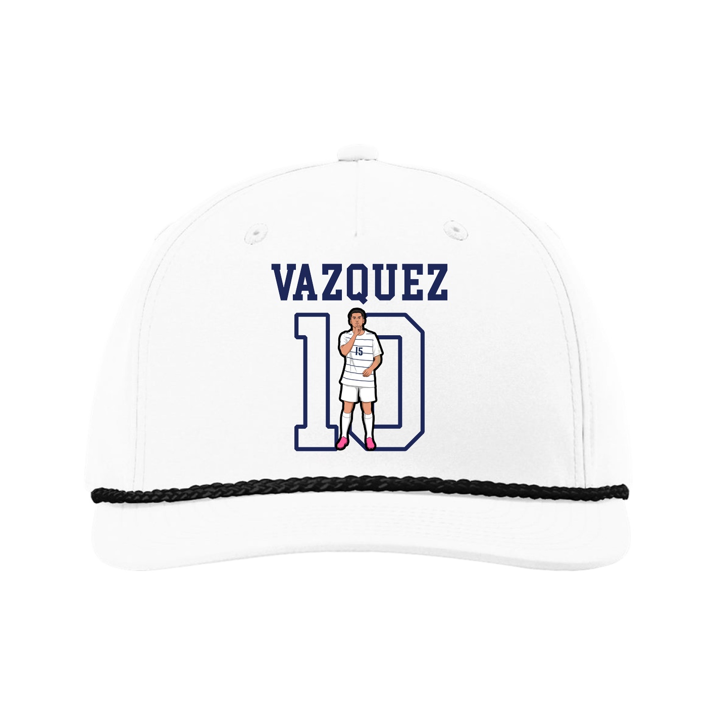 Five-Panel Classic Rope Cap — Shirsey in White